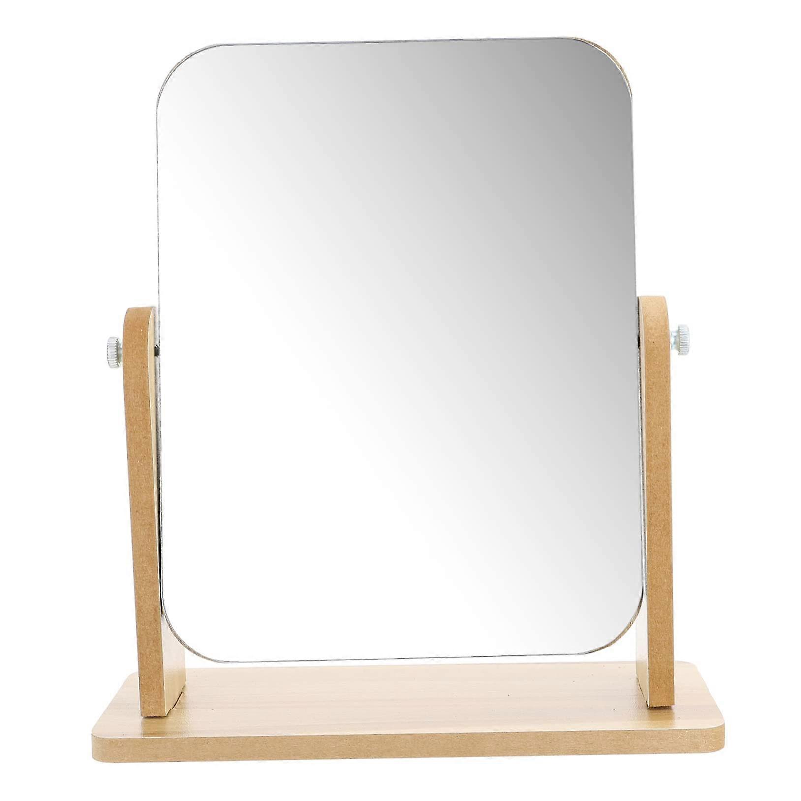 Vanity Mirror with Magnifying Glasses, Anti-Fog Bathroom Makeup Mirror, Square Table Mirror with Stand, UV Protection Glass