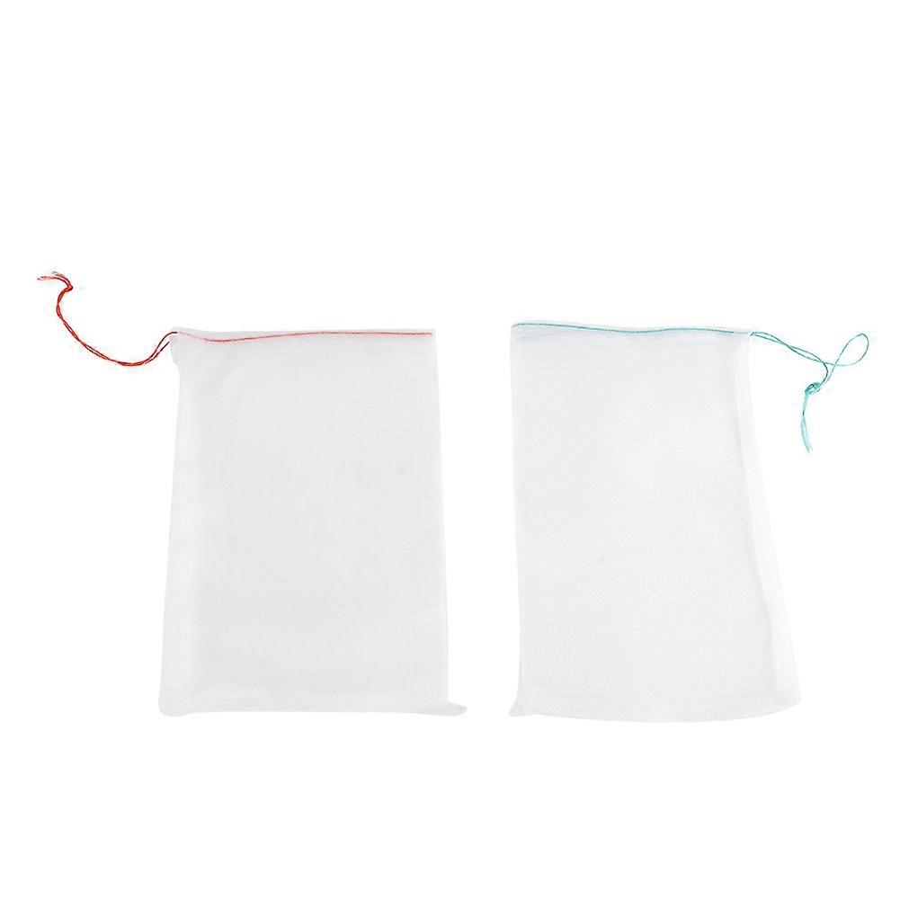 50pcs White Nylon Drawstring Fruit Protection Bags 25x15cm