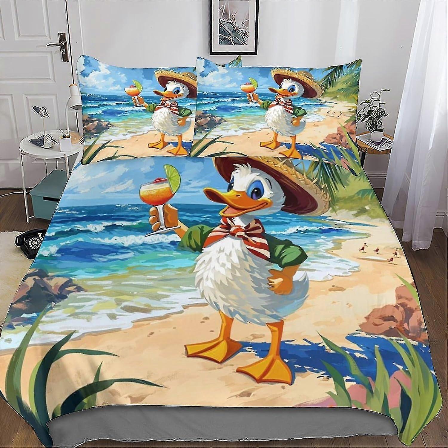 Deluxe Comforter Cover Set with Hidden Zipper Closure - Premium Microfiber Cartoon Bedding for Kids, 3-Piece Set with Pillowcase