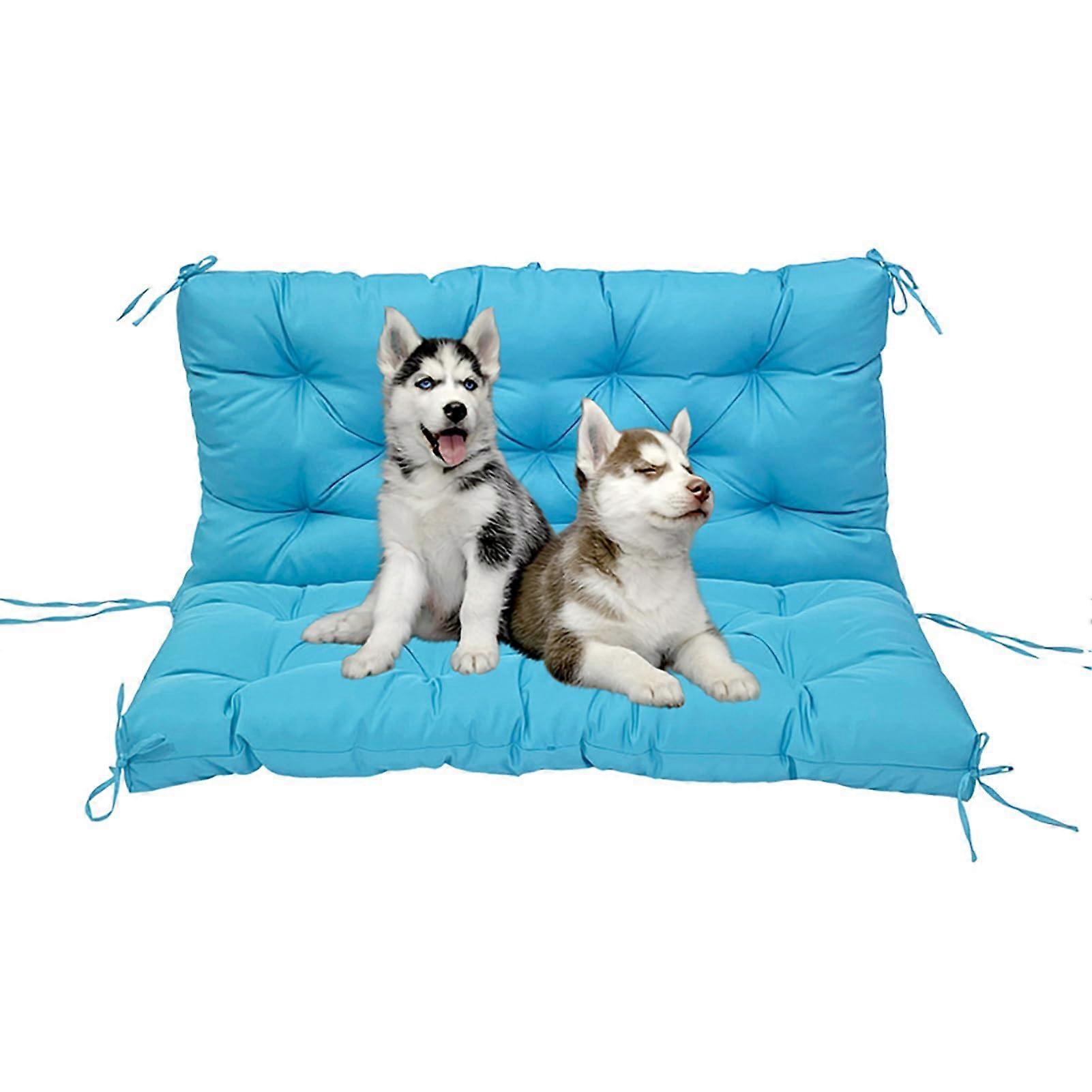 Replacement cushion for swing, waterproof porch swing cushion, 2–3seater with backrest and straps