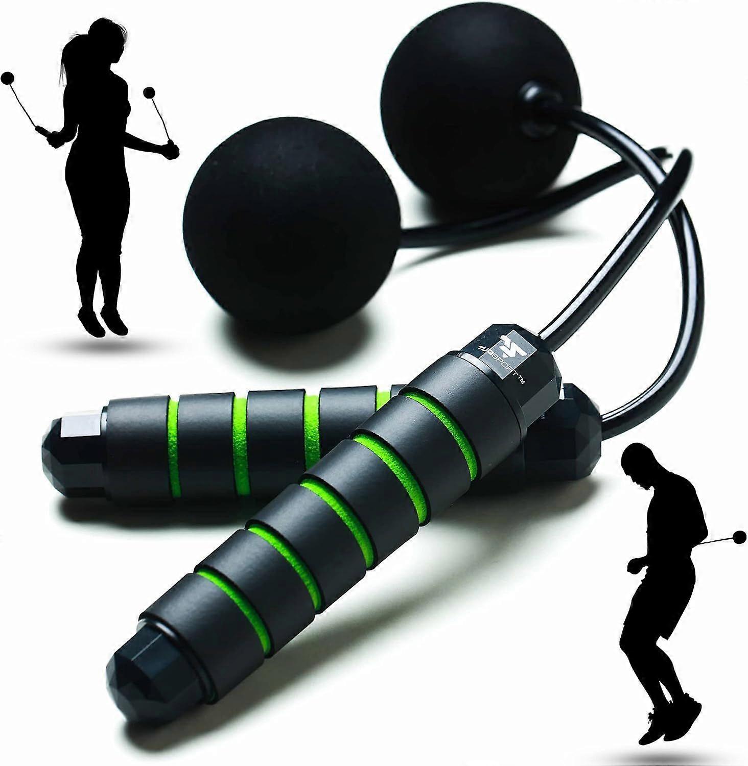 Weighted Cordless Jump Rope - Adjustable Length Rope, Cordless Jump Rope for Beach Fitness - Get Rid of Daddy Bod with an Indoor Jump Rope - Cordless 