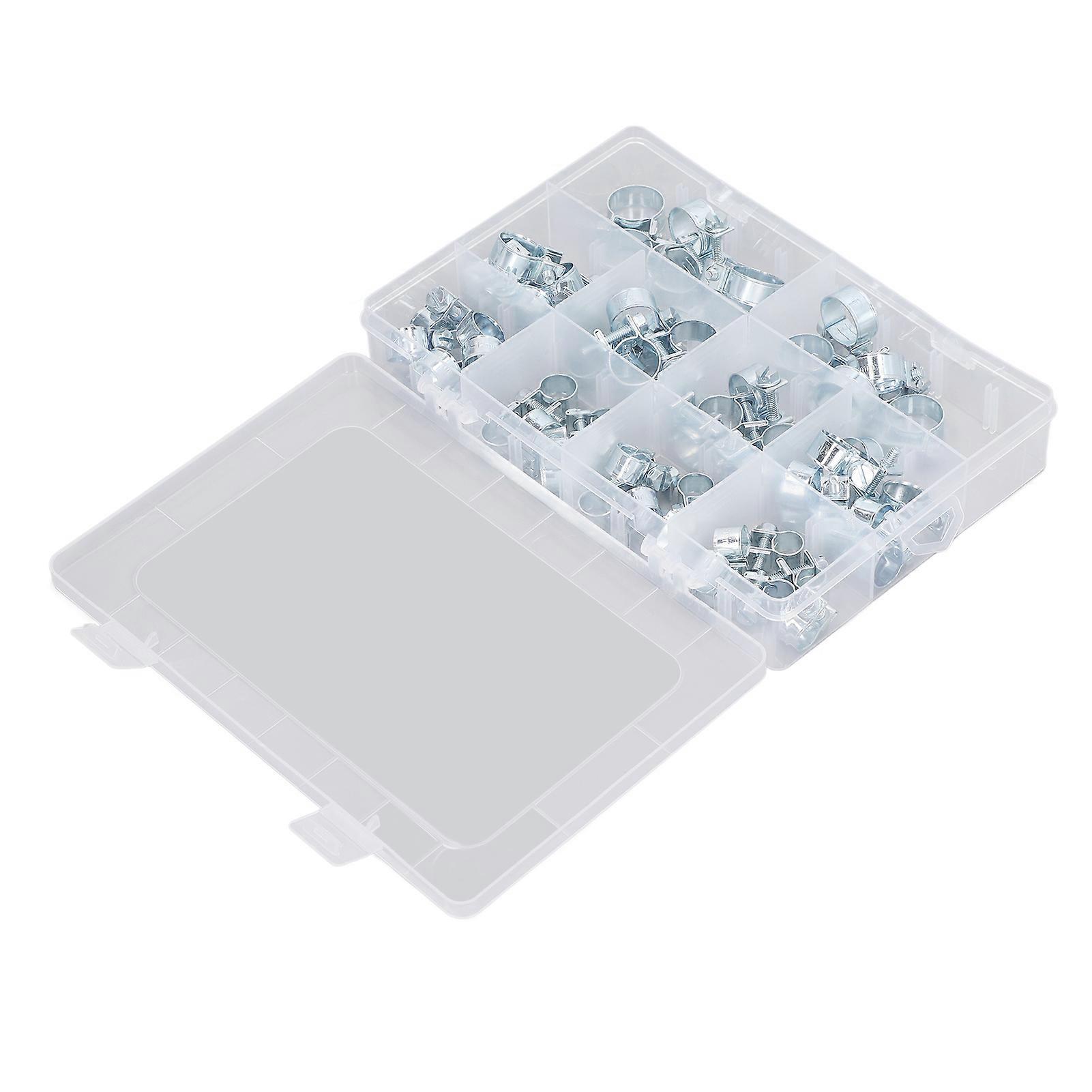 60 PCS T Bolt Hose Clamp Adjustable Galvanised Iron Pipe Tube Hose Clamp Tool for Water Pipe