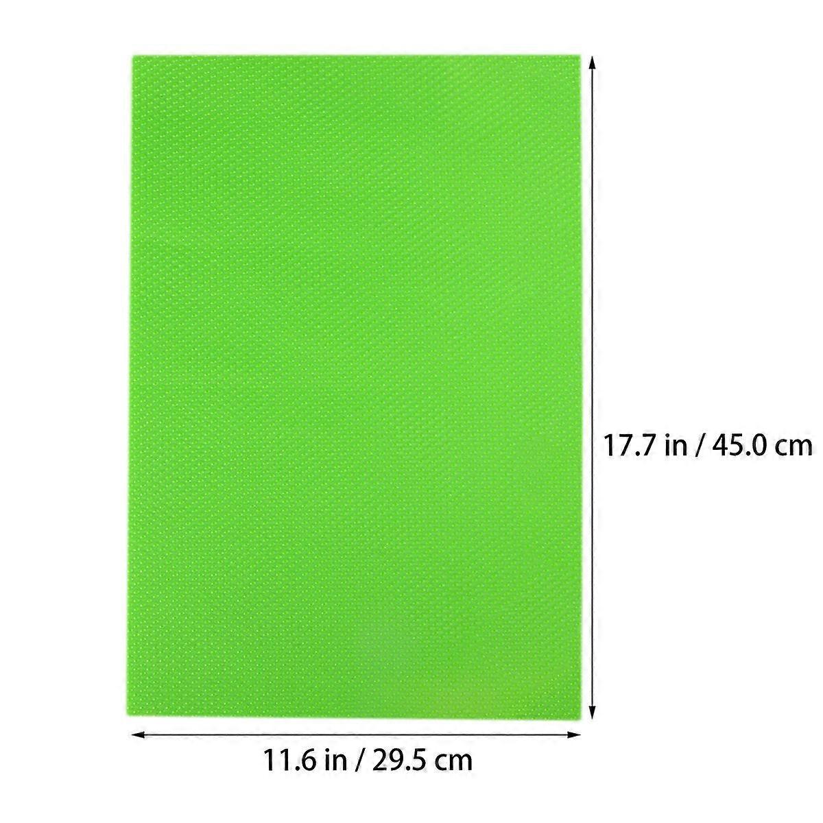 Fridge Mats Washable Multi Purpose Pads for Cabinet Dining Table Non Slip 45x29x0.1cm Green 8Set