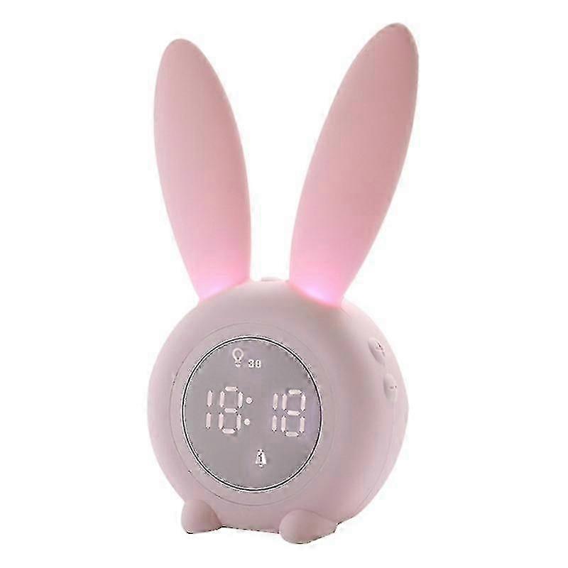 Gentle Wake-Up Light Alarm Clock with Rabbit Design - Bedside Lamp with Sunrise Simulation