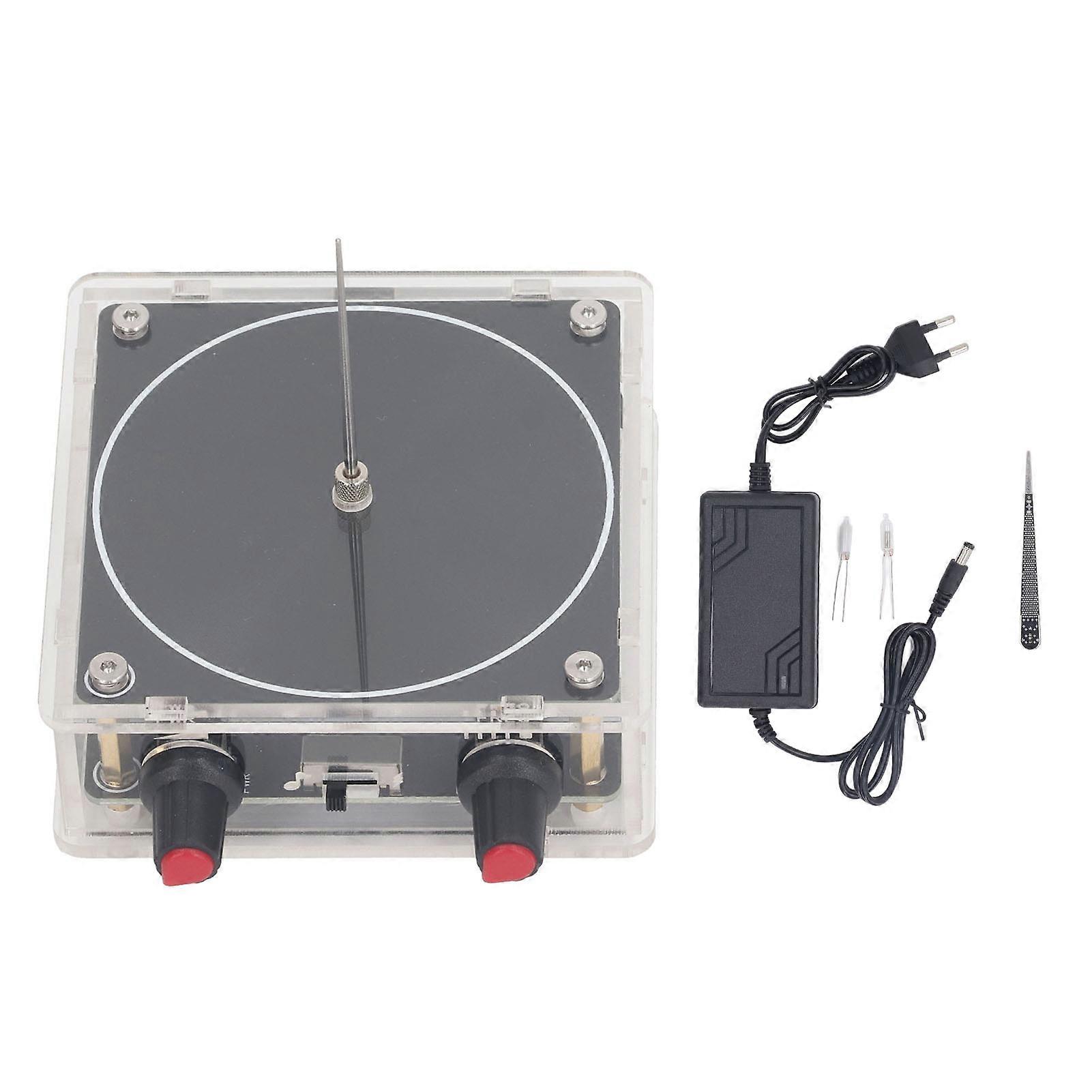 Dual-Mode Bluetooth Music Tesla Coil 8cm Solid-State Touch Plasma Desktop Toy Model Wireless Transmission Science Experiment Kit 100-240V EU Plu