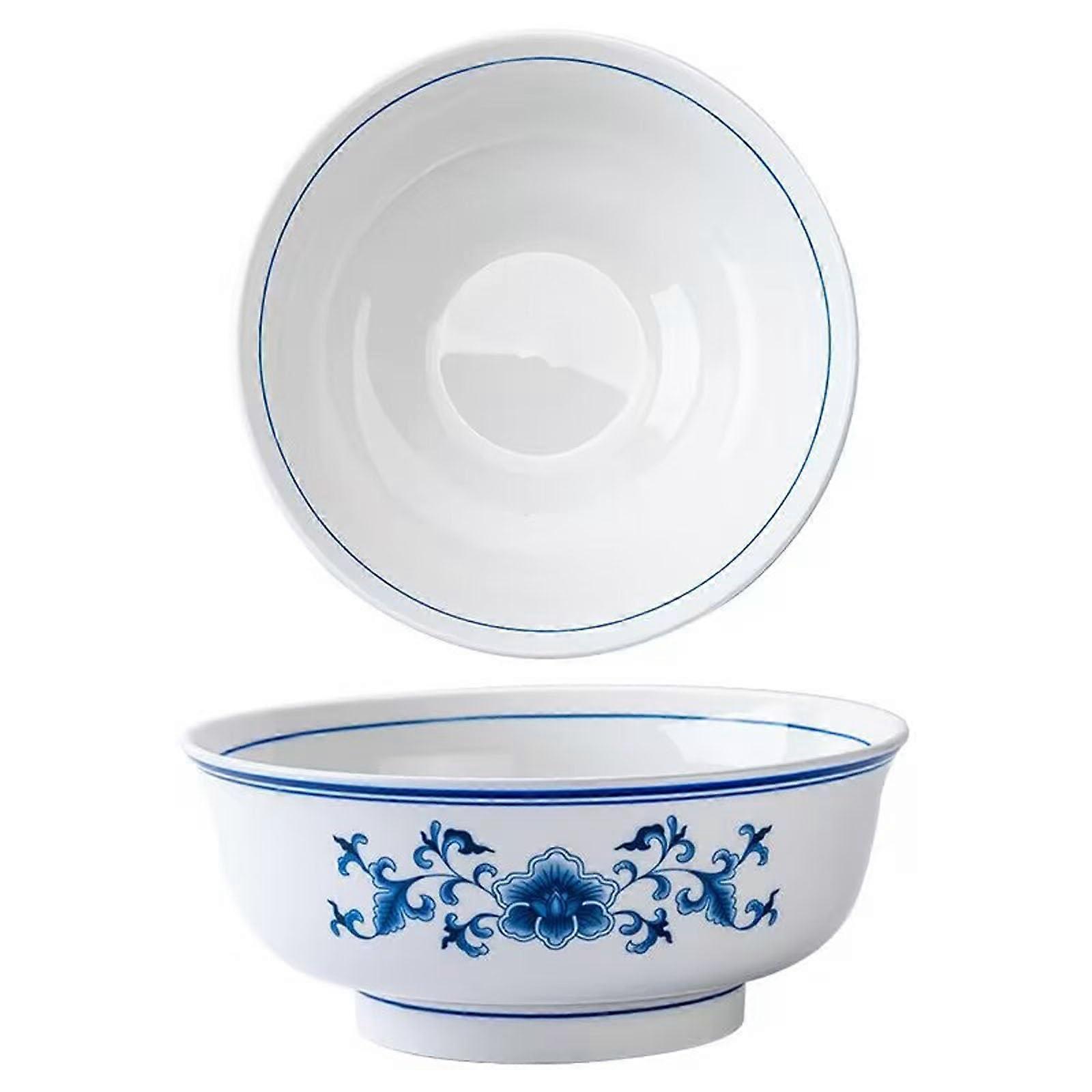Large Ceramic Soup Bowl with Underglaze and Celadon Finish, Ideal for Serving Soups and Stews, Traditional Style