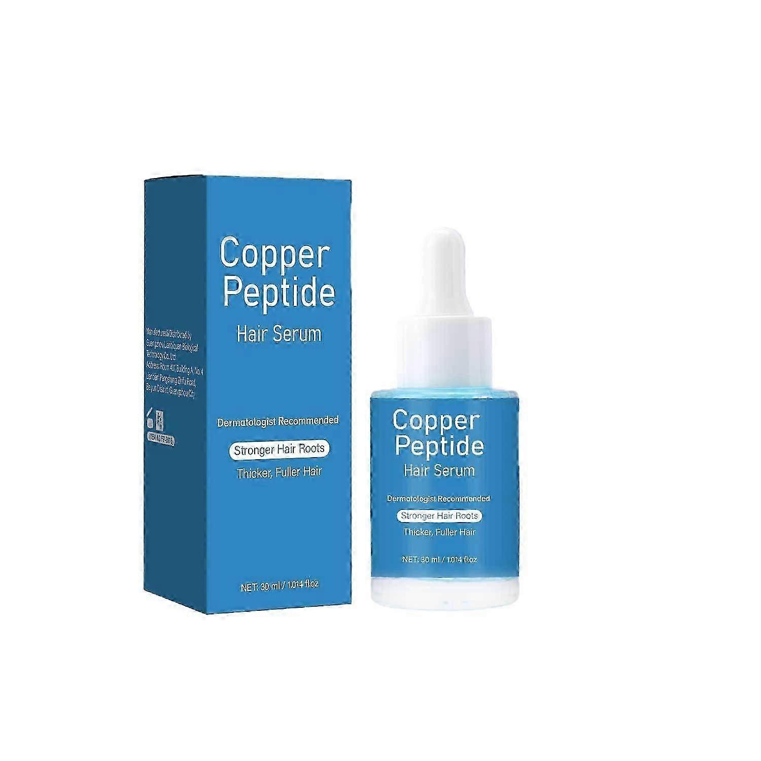 Serum na porost włosów z peptydem miedziowym, serum na porost włosów do leczenia odrastania włosów, zaawansowane serum peptydowe miedzi dla mocniejszych, grubszych i pełniejszych włosów