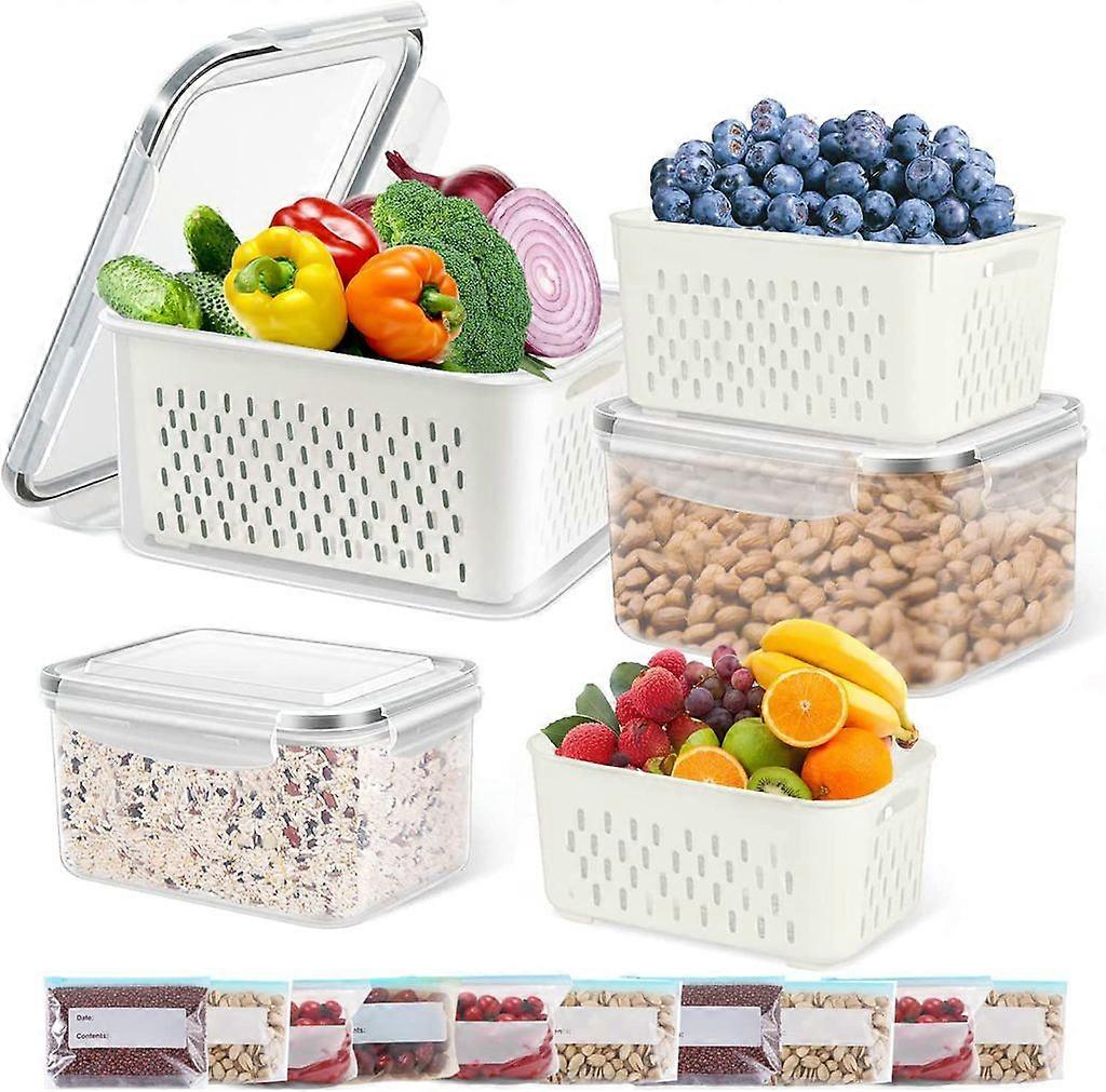 Fresh Vegetable and Fruit Storage Box - Refrigerator Food Storage Box Rectangular Refrigerator Storage Box Refrigerator Fruit Storage Box