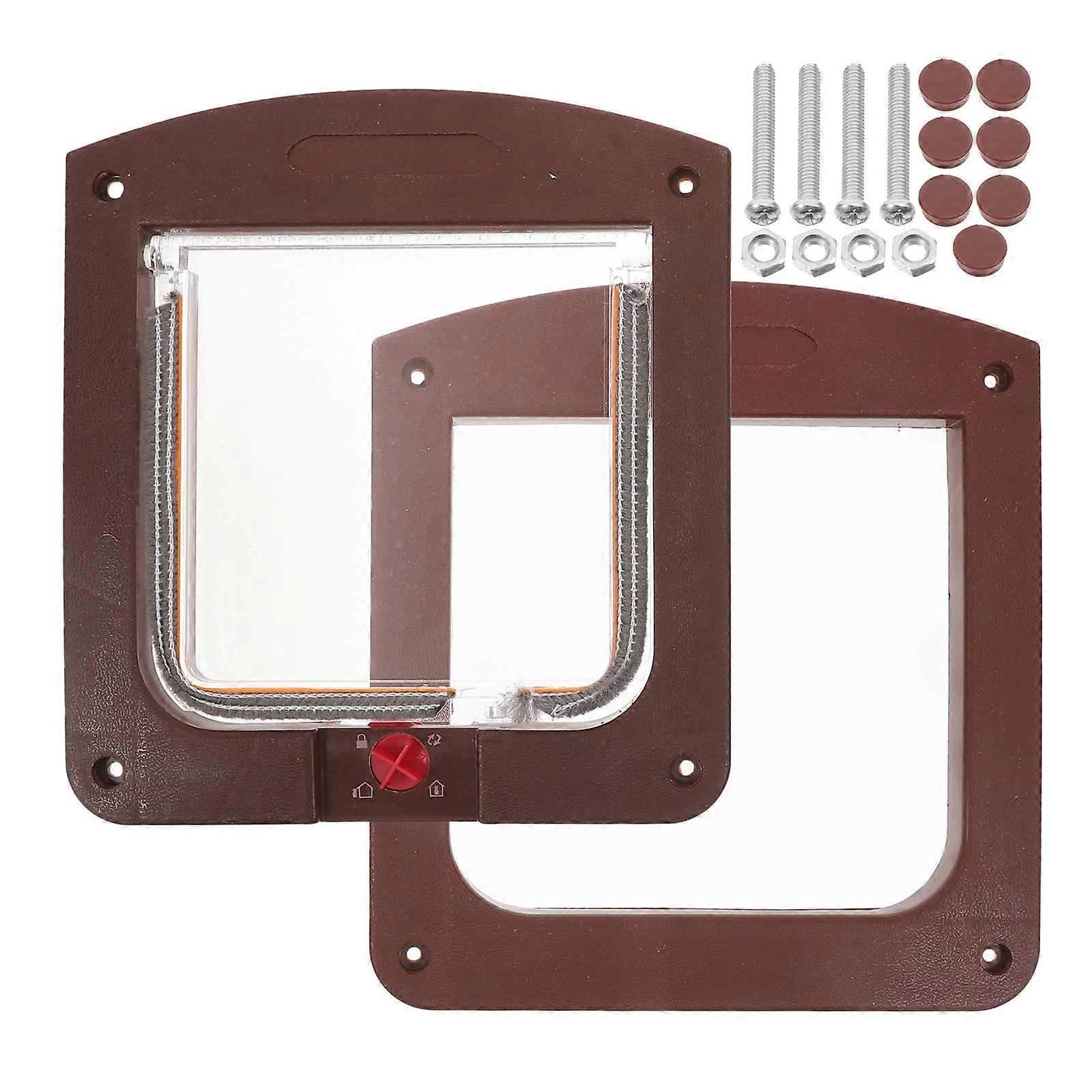 Indoor Pet Door With Access And Locking Mechanism For Pets Abs Material 22.00X20.30X1.50CM 1Set