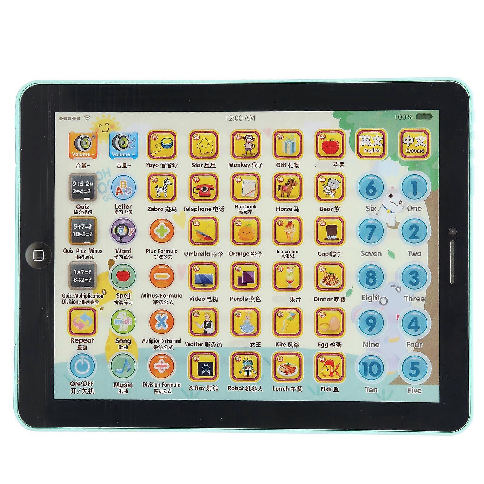 ABS Kid Children Tablet Pad Learning Letters Words Numbers Educational Electronic Toy