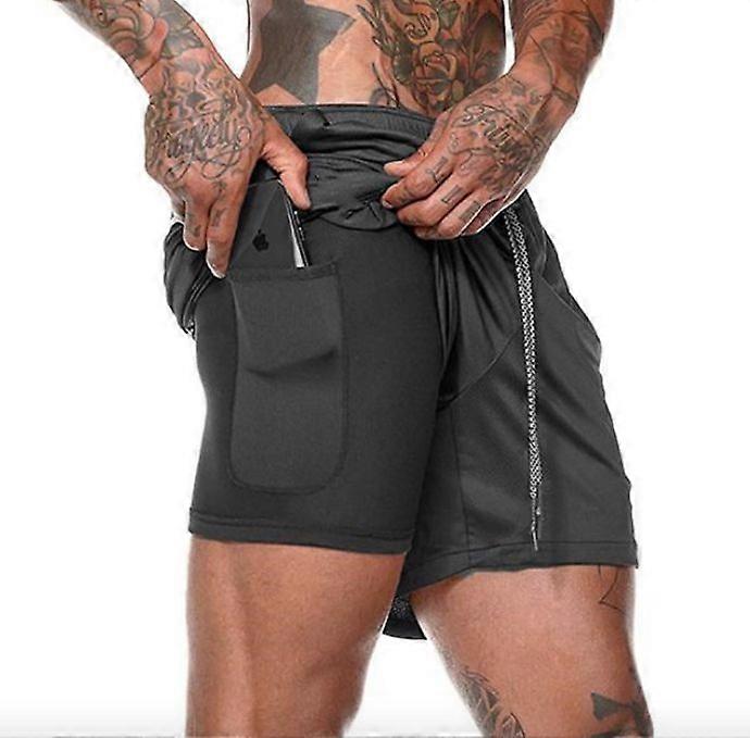 Sports shorts male design liner quick-drying breathable training running five-point pants casual shorts