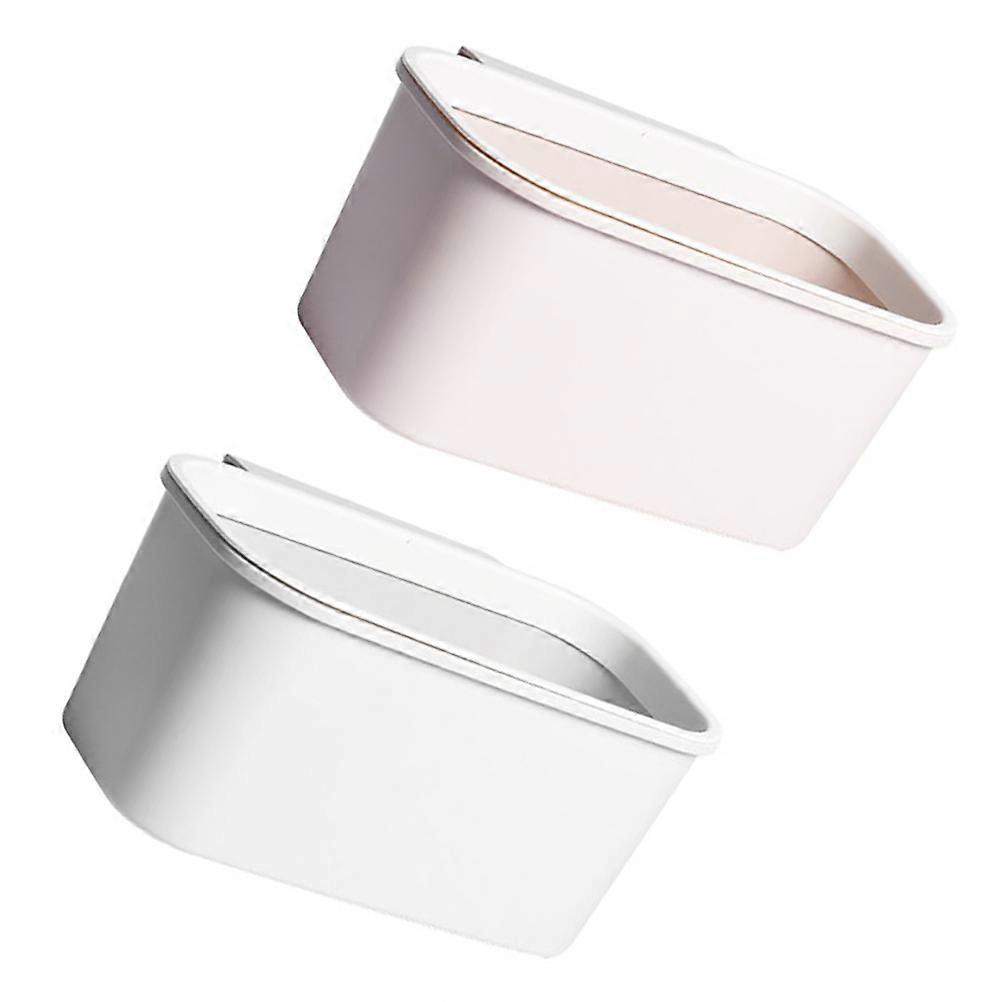 Trash Rack for Home Use Wall Mounted Desk Trash Can with Excellent Craftsmanship 2 Pieces