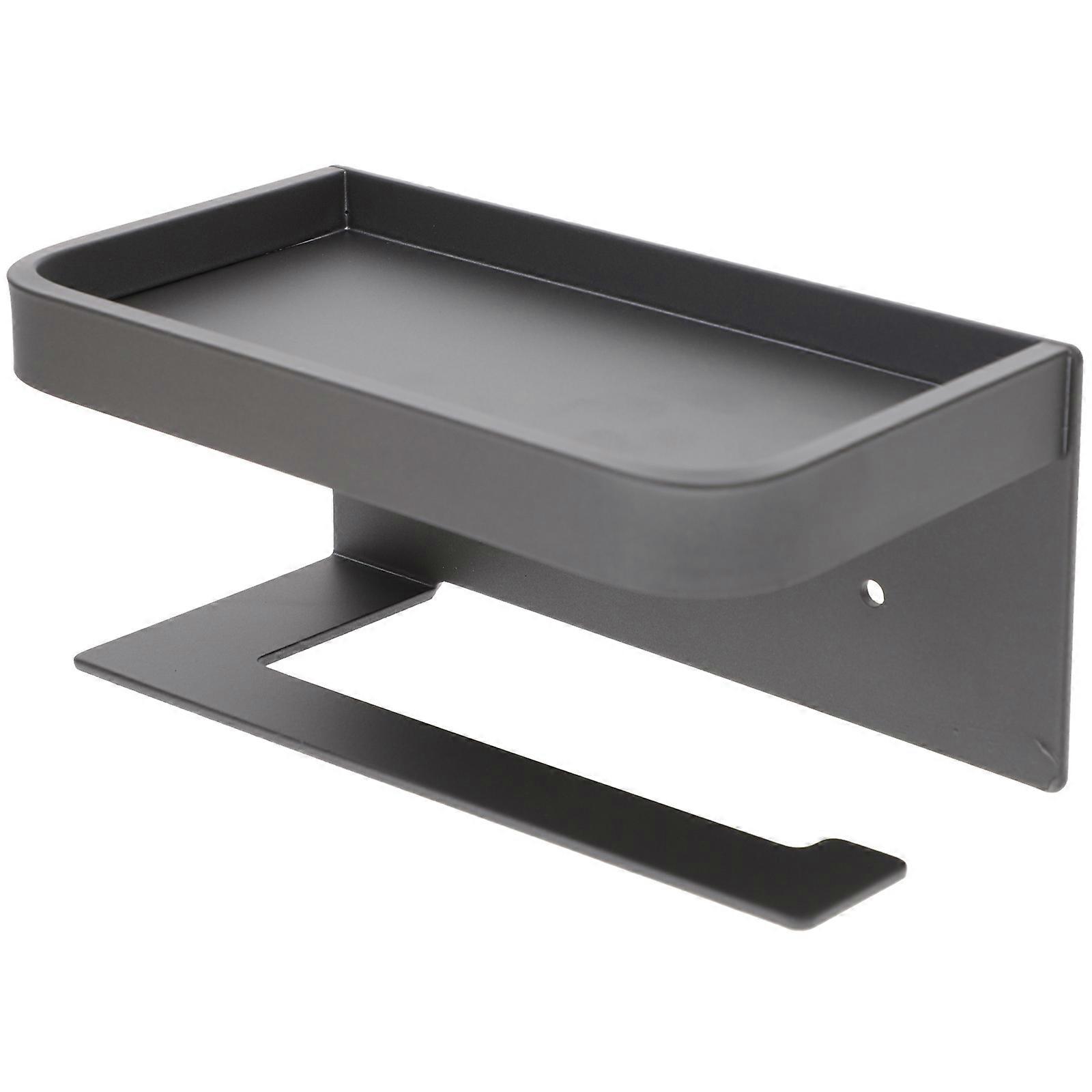 Toilet Tissue Rack with Shelf for Bathroom Storage Rectangular Style 1Pcs