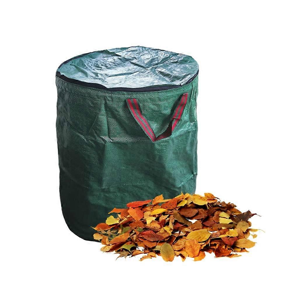 Garden Garbage Bags 60L/100L/106L/120L/272L/300L/400L/500L with Lid, Large Trash Bag with Handles for Garden Waste