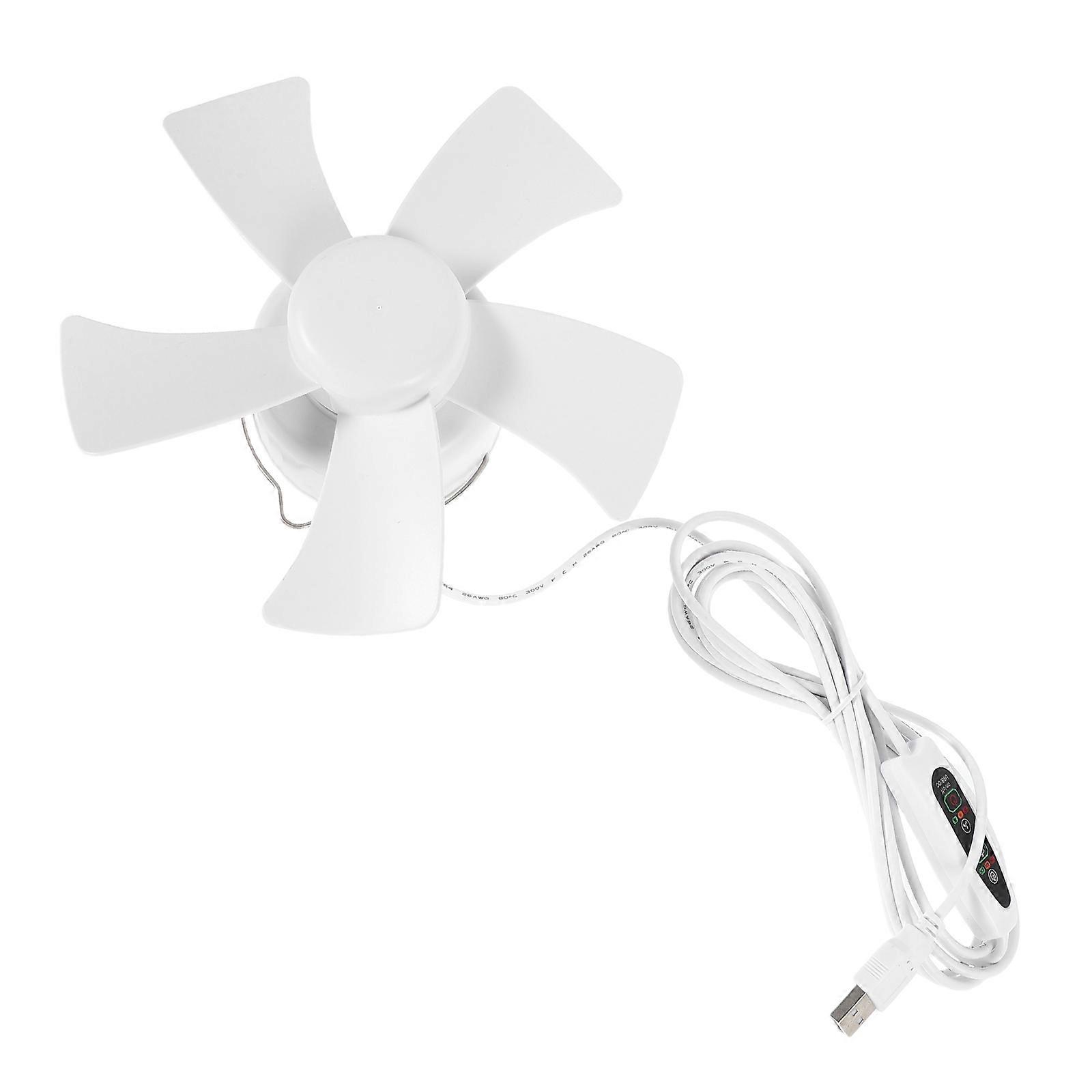 USB Dorm Fan with Timer, High Power Wind, Portable Hanging Ceiling Fan for Camping & Travel, Compact Design for Tents and Bedrooms