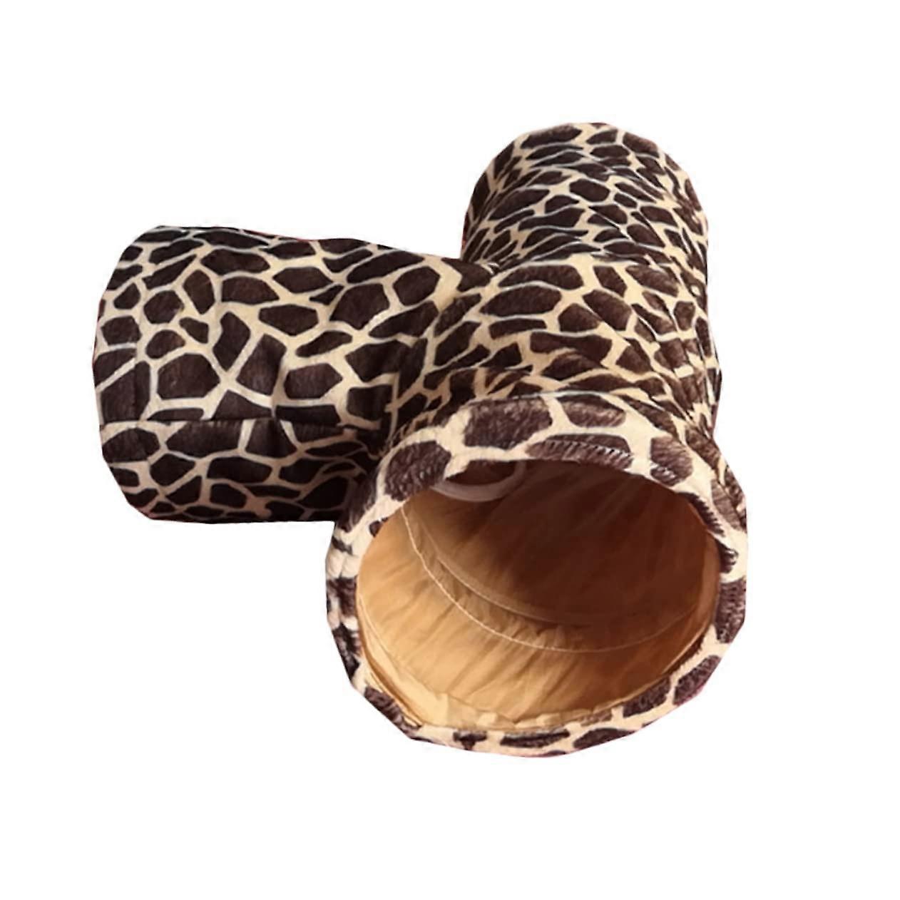 Pet Tunnel for Small Pets - Leopard Design for Guinea Pigs and Hamsters, Fun Play Space, Durable Fabric, 80cm Length