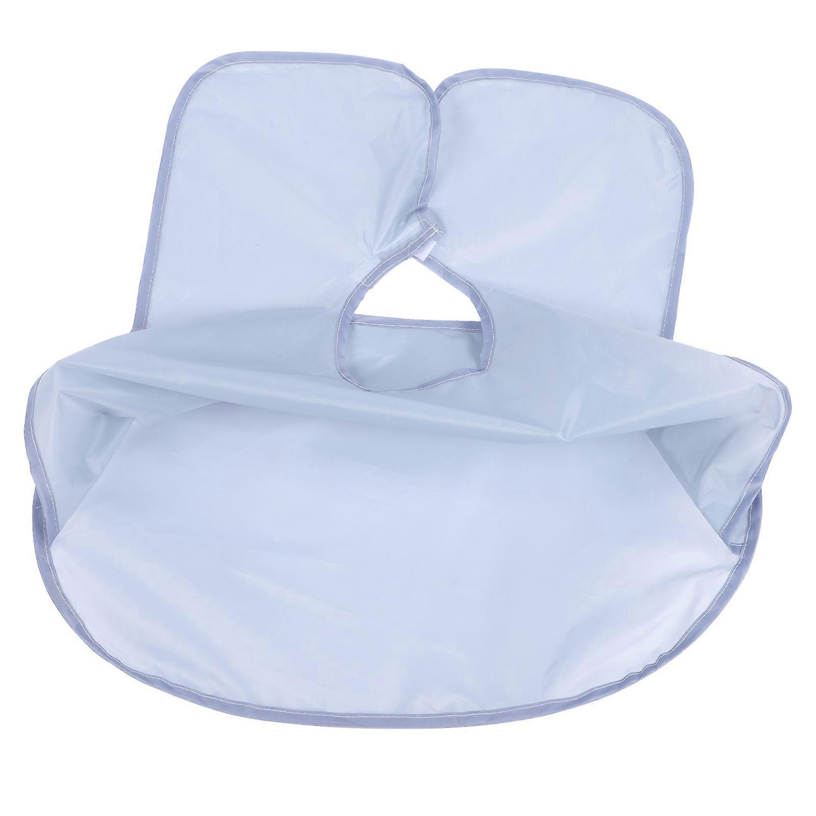 Grey Beard Shaving Apron for Home Use Durable Waterproof Polyester Beard Hair Catcher 1Pc