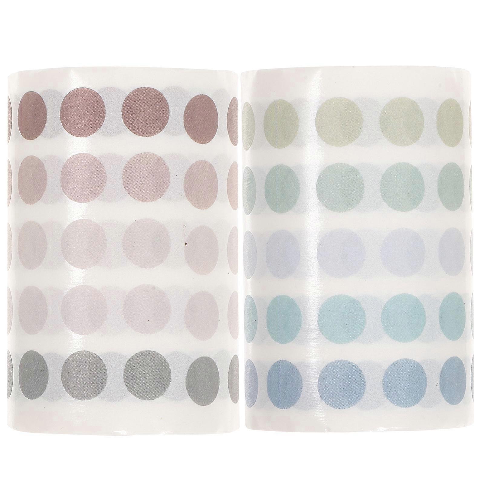 Gradient Dot Stickers 2 Rolls Self Adhesive Decorative Scrapbook Stickers for DIY Crafts Handbooks Diaries Safe Practical Design