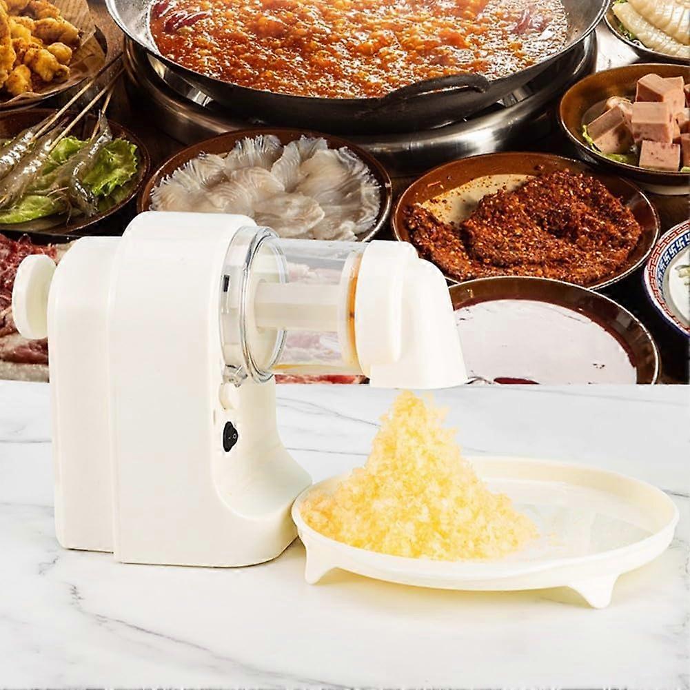 Electric Ice Crusher Machine with Portable Snow Cone Maker for Home Kitchen, Garden Party and Camping