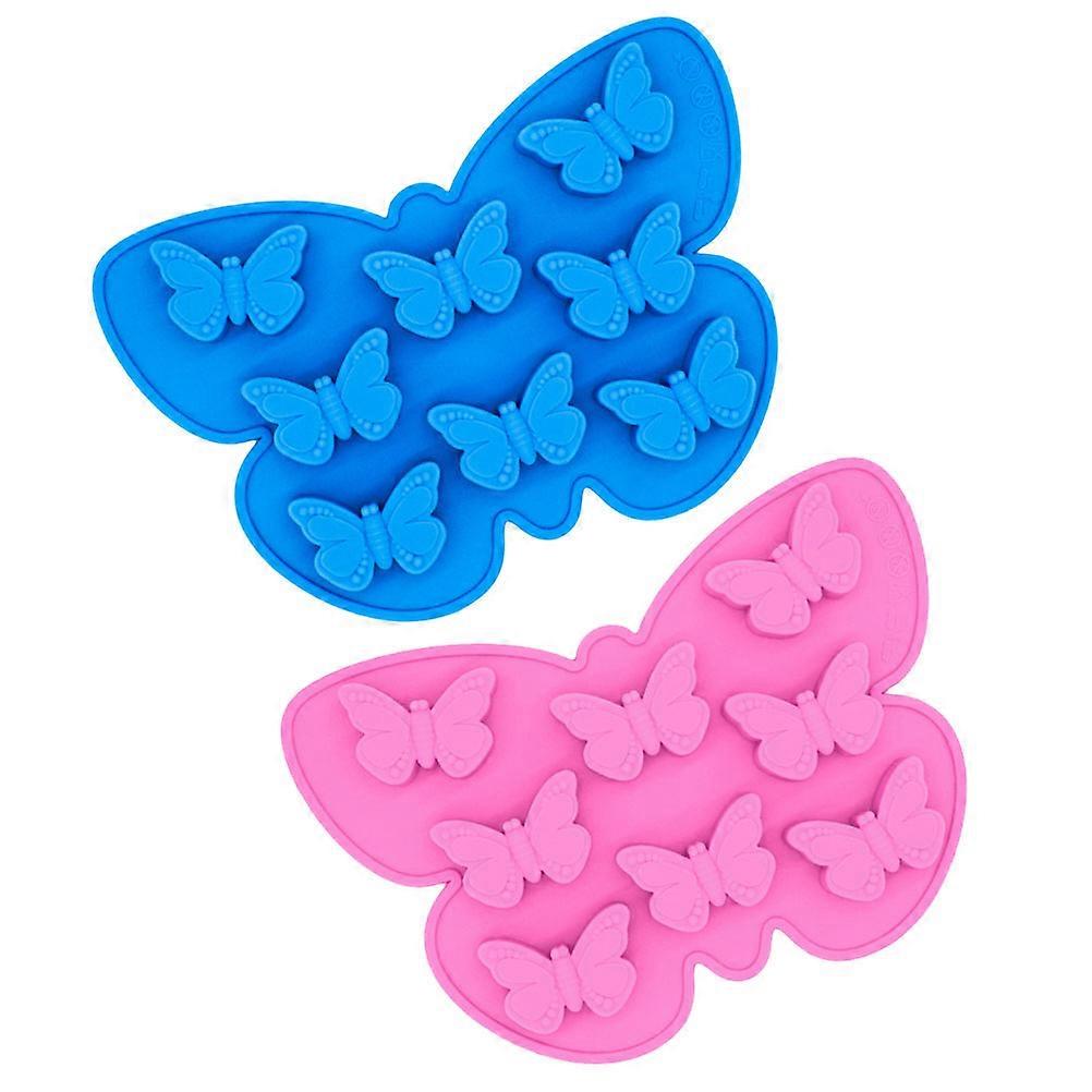 Butterflies Silicone Mold Ice Cube Baking 21X15X2CM Non-Stick 2Pcs