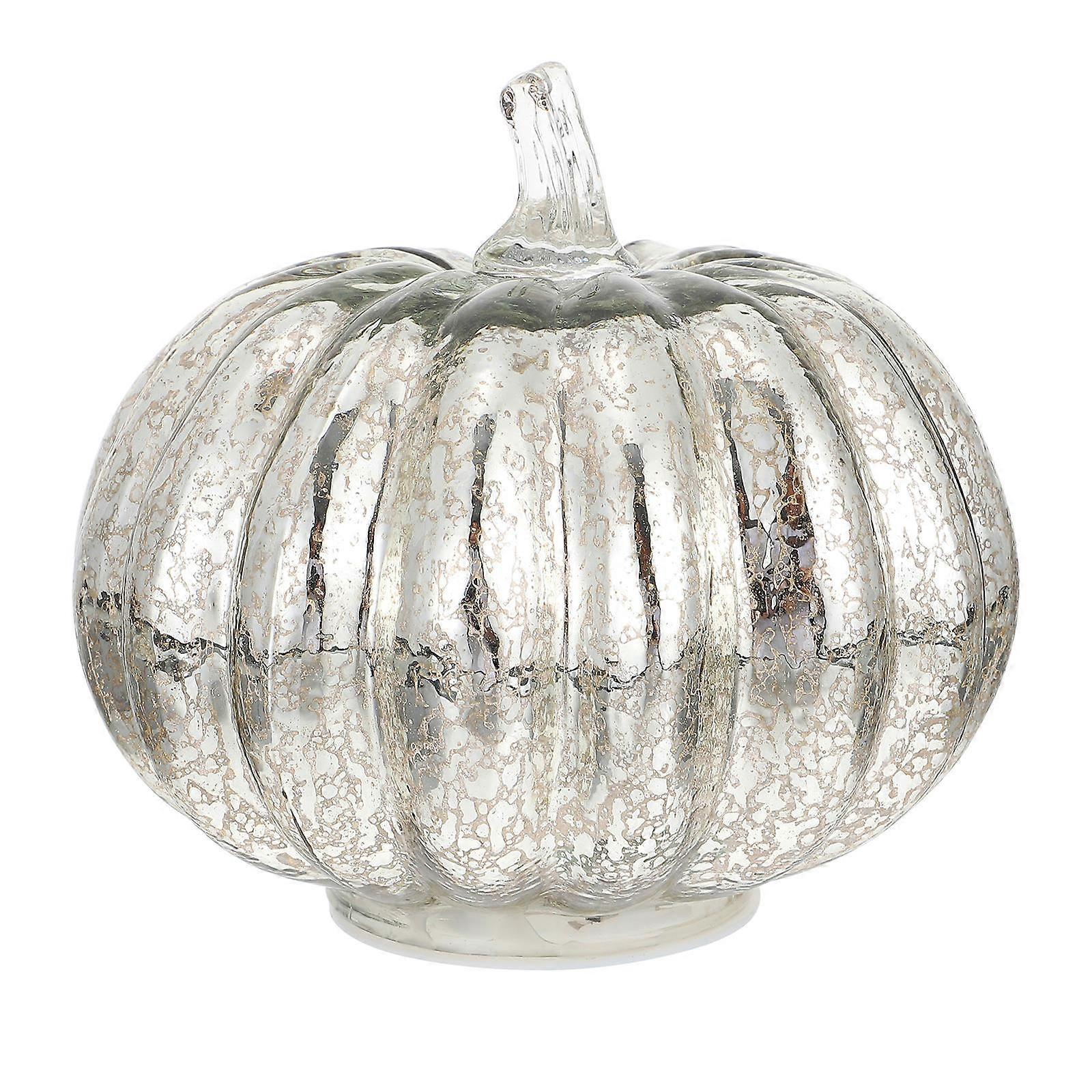 Silver Halloween LED Pumpkin Lamp for Decoration Use Without Battery