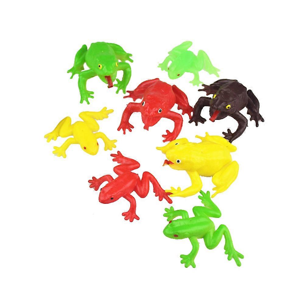 Fake Frog Halloween Tricky Toys 8Pack 6x7cm Size S 7x6cm Size L TPR Durable Use Frighten People