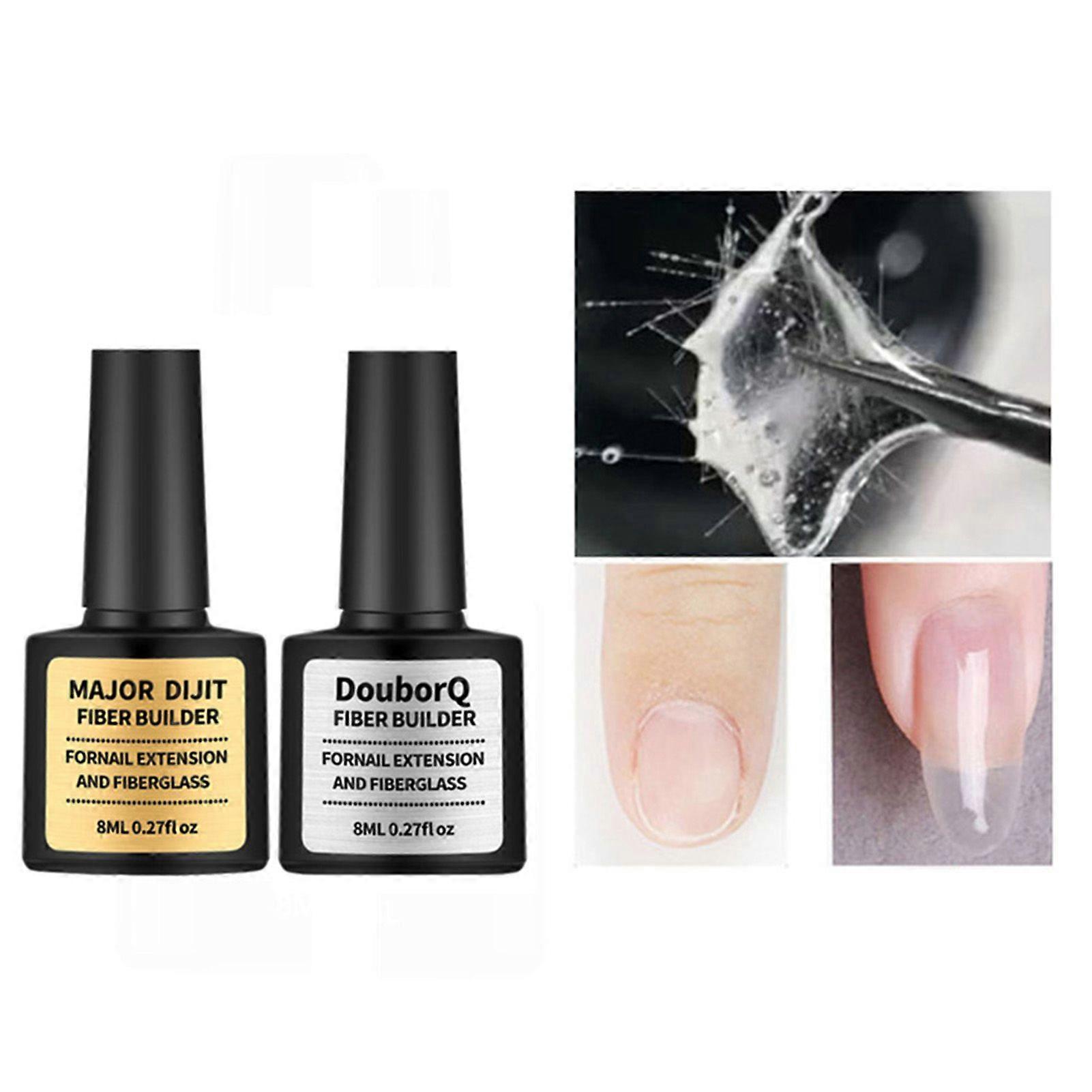 Fiberglass Nail Glue Set Fiberglass Extension Builder Fiberglass Silks Nail File Clips Tweezers