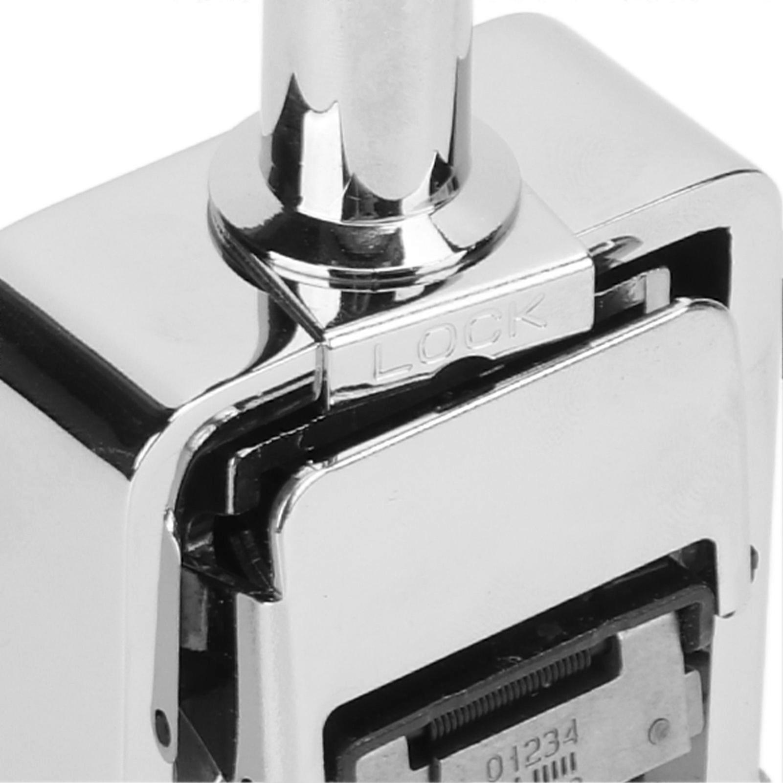Number Stamp Zinc Alloy Shell Automatic Jump Number Self Inking 5 Digit Number Stamp Machine for Banking Accounting