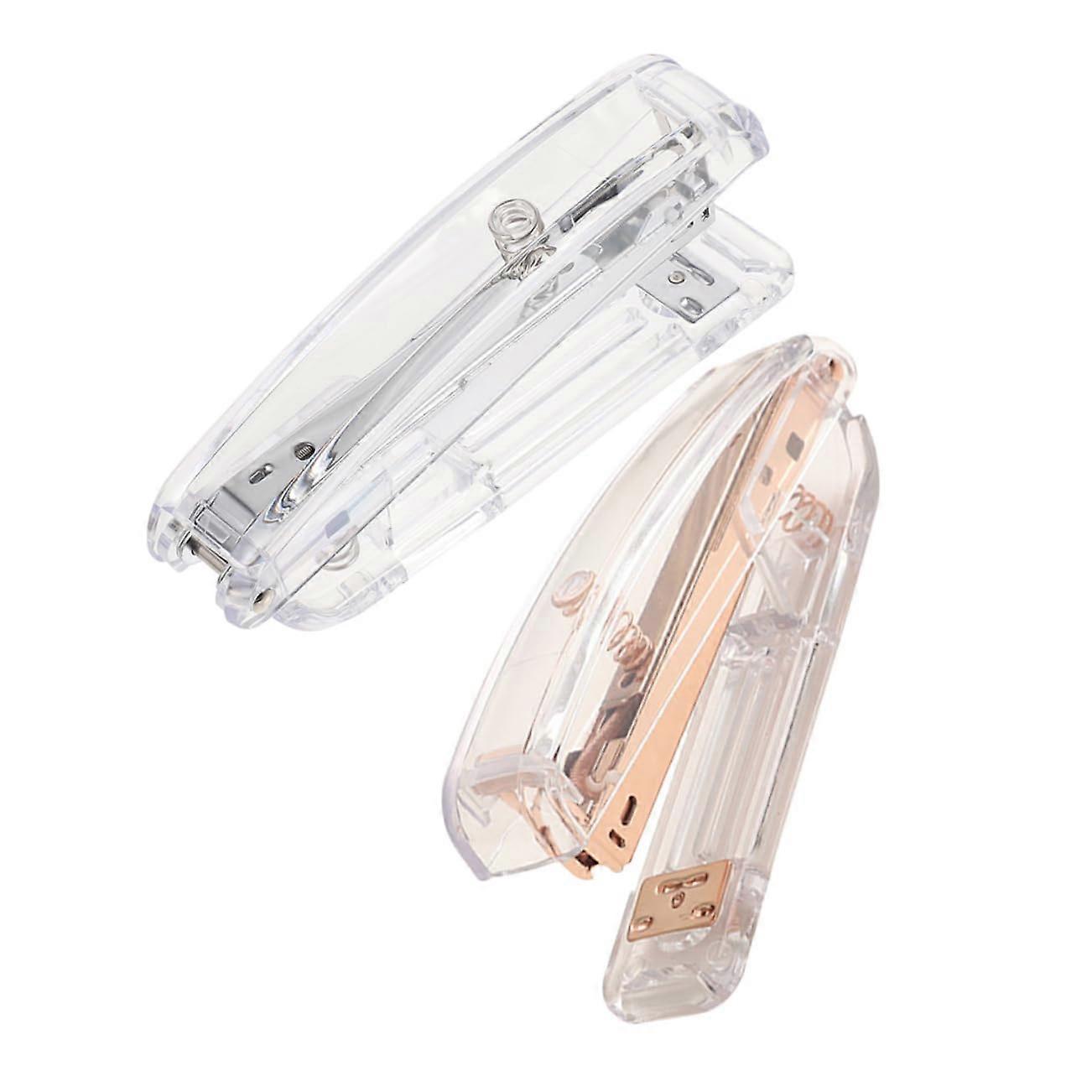 Portable Multifunctional Handheld Stapler for Office and Home Rose Gold
