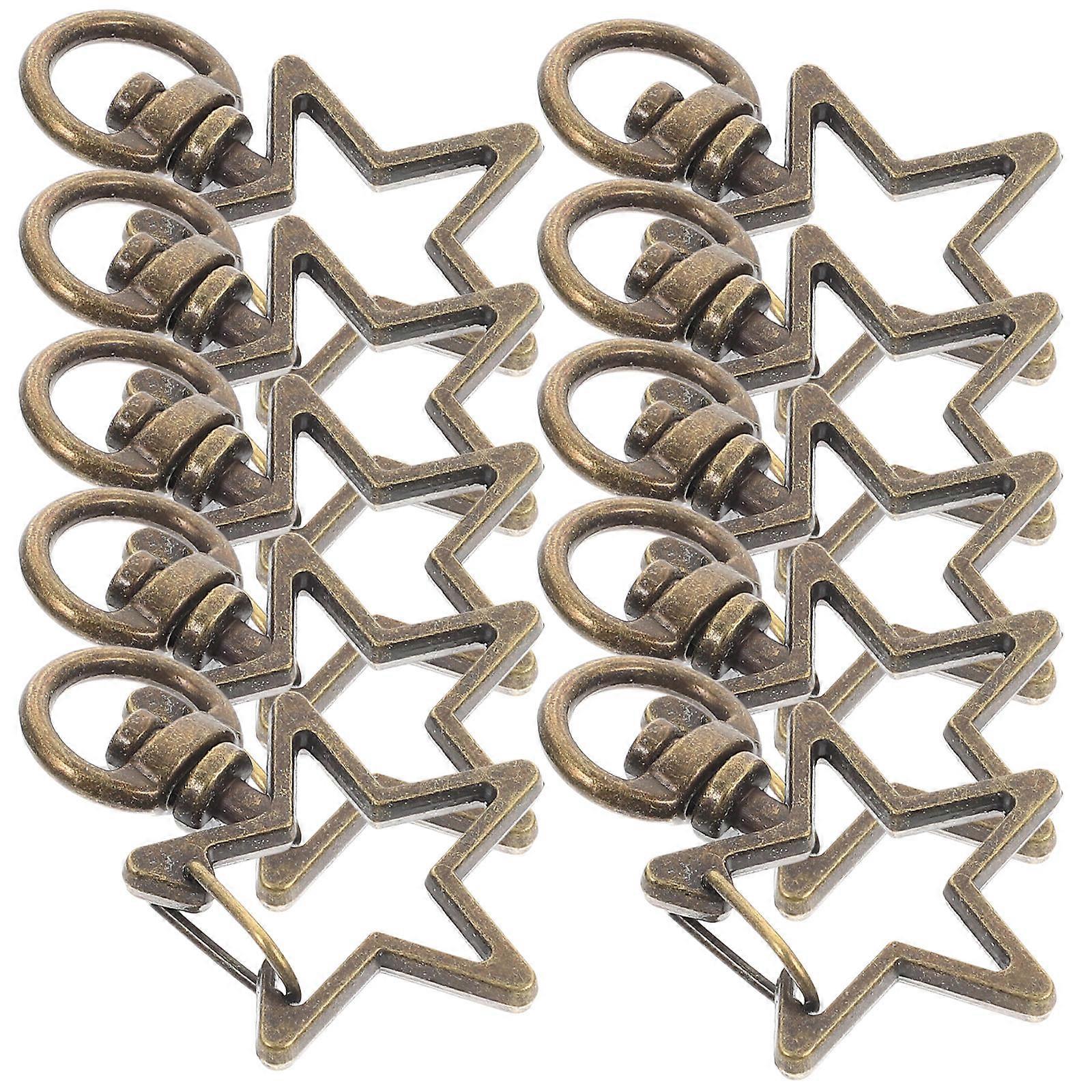 Dark Brown Spring Snap Keychain Clips with Swivel Clasp for Decor and DIY Crafts Bulk Pack of 10 Pieces