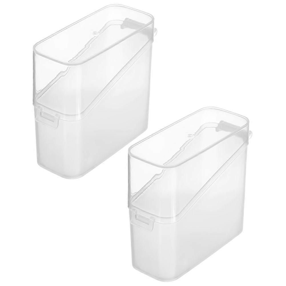 Stylish Transparent Cheese Keeper for Refrigerator Home Use PP Material Keeps Slices Fresh 2pcs