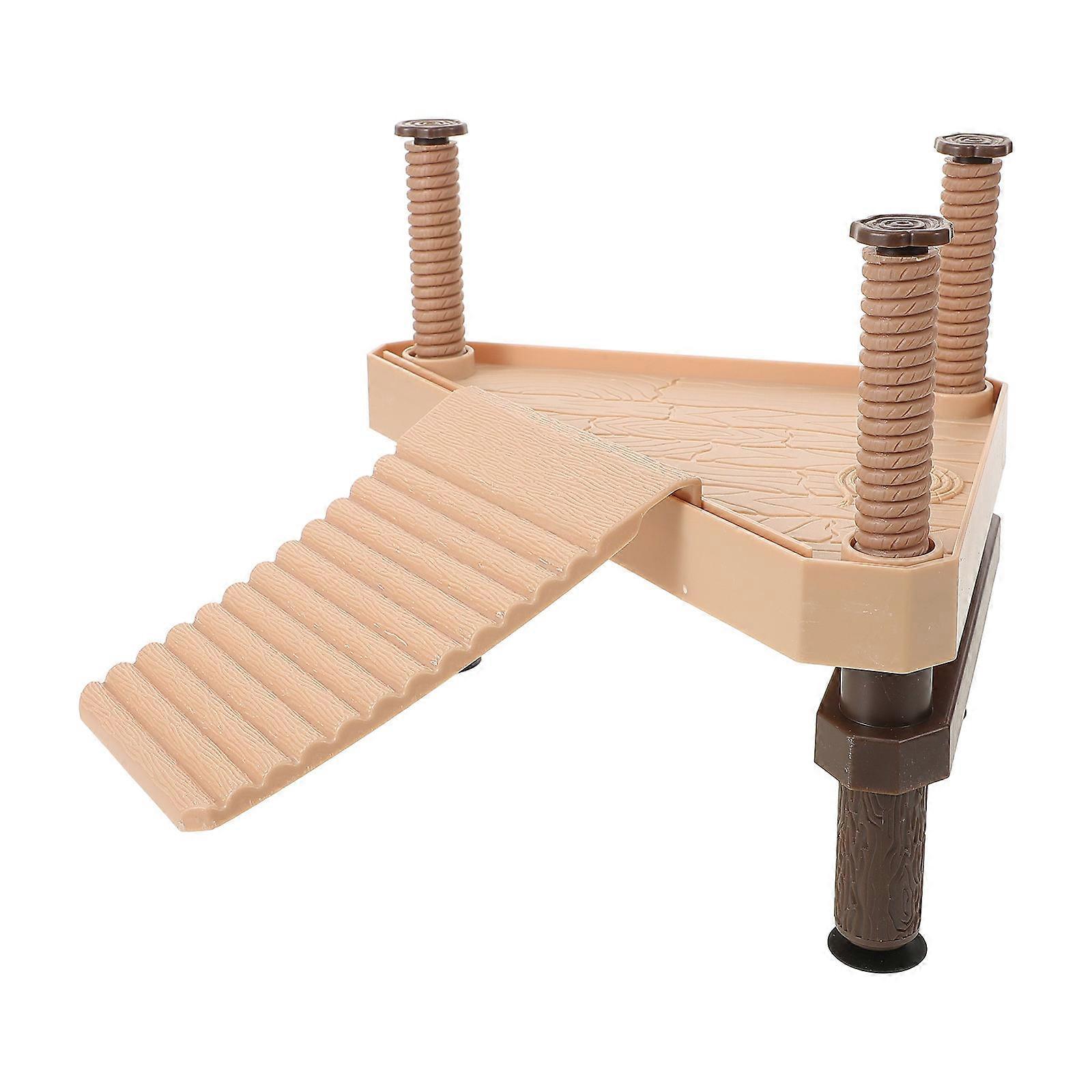 Turtle Basking Platform with Ramp – Floating Climbing Ladder for Turtle Tanks, Lightweight & Stable Design for Aquatic Reptiles