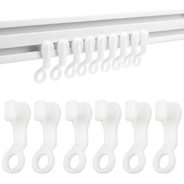 1pc plastic curtain hooks, white gliders