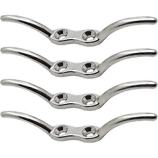 4 stk 6 tommer rustfrit stål flagstang krog, holdbar marine fastgørelseskrog