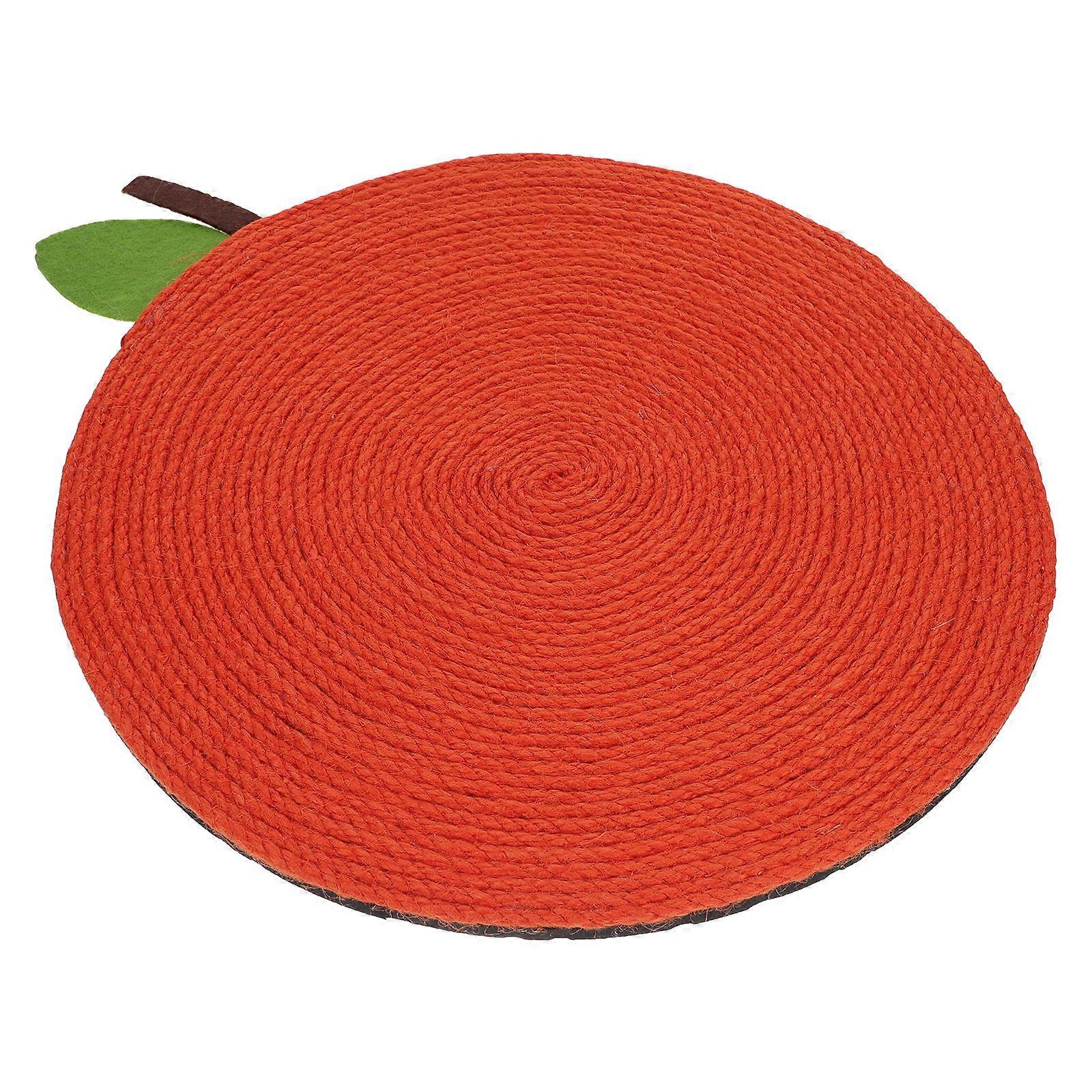 Orange Cat Scratching Mat Durable Claw Scratcher Pad for Play and Relaxation, Protects Furniture from Damage