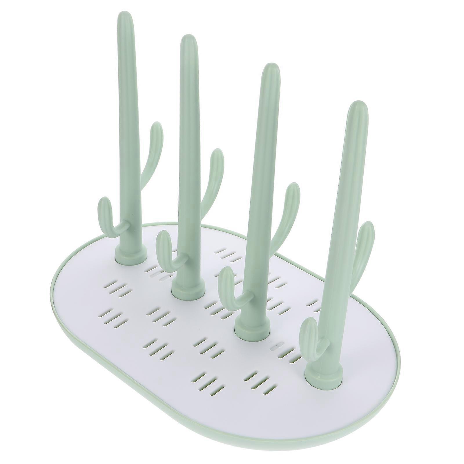 Baby Milk Bottle Drying Rack in Green ABS Material for Home Use with Rounded Corners 9799792