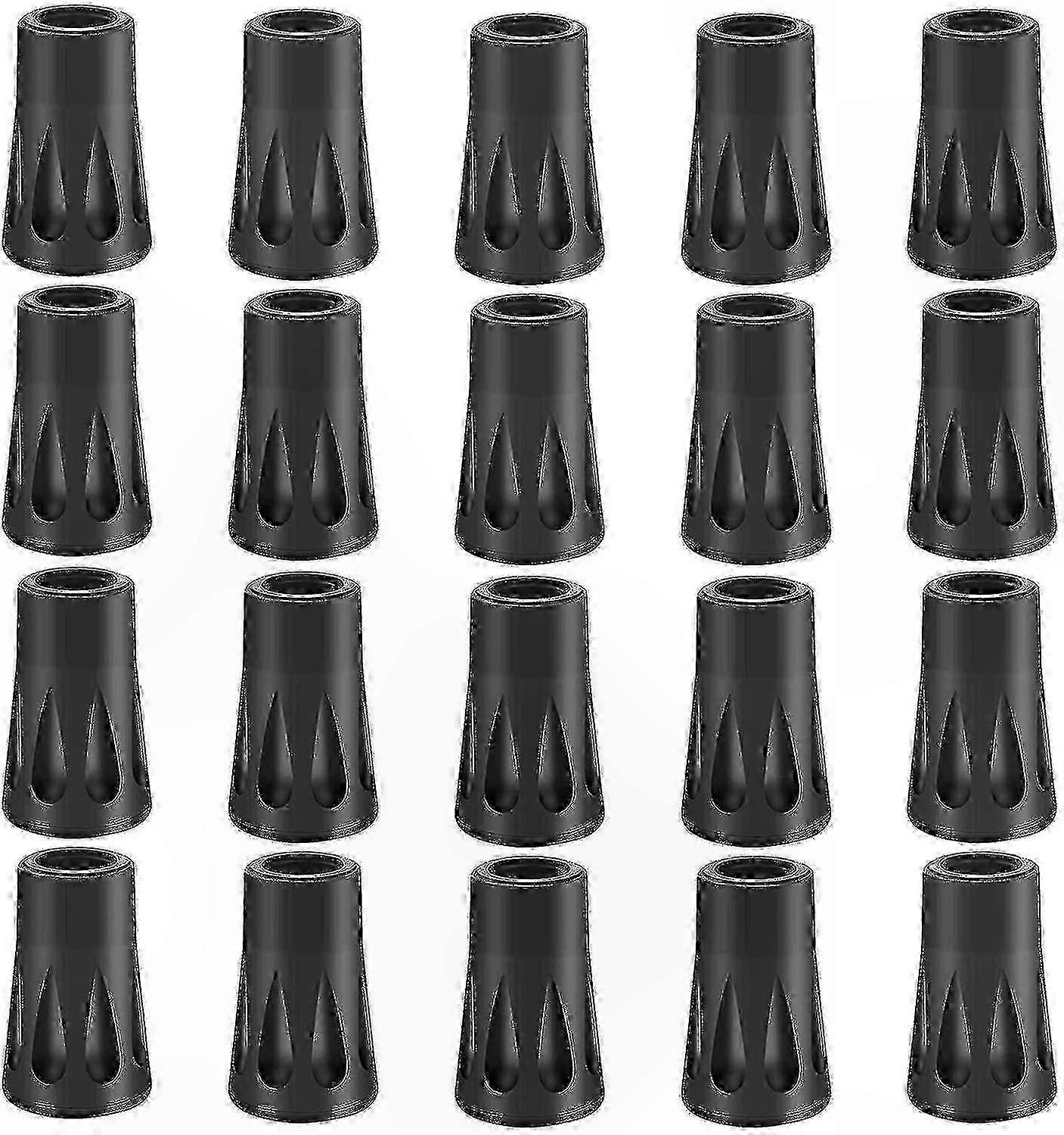20-Pack Rubber Tips for Trekking and Walking Poles