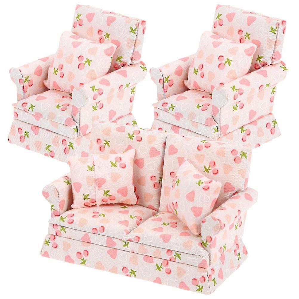 Tiny Pillow For Dollhouse Mini Single And Double Sofa Modern Style Living Room Bedroom Decoration 3Pcs