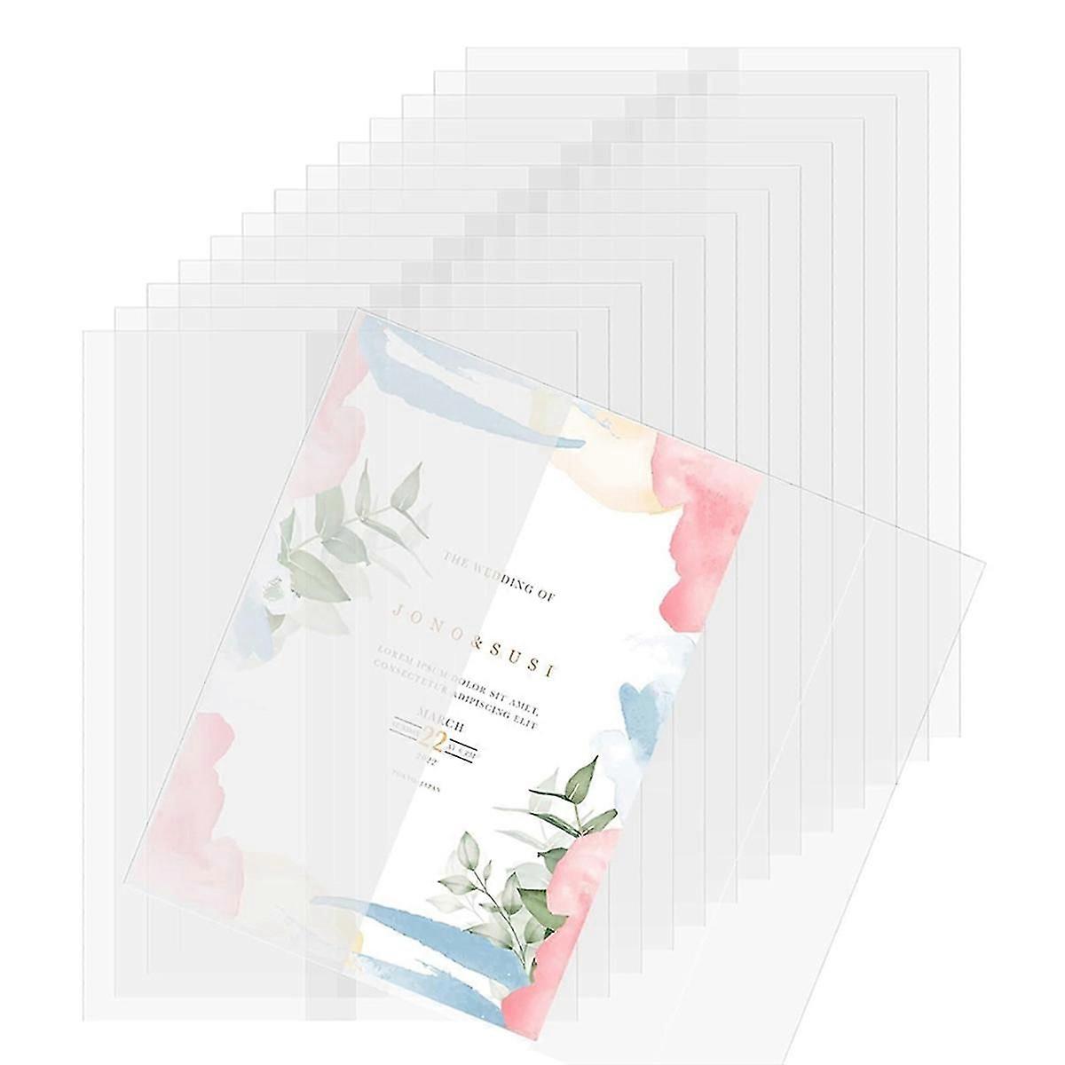 120 Pcs Vellum Jackets for 5x7 Invitations Pre-Folded Vellum Paper
