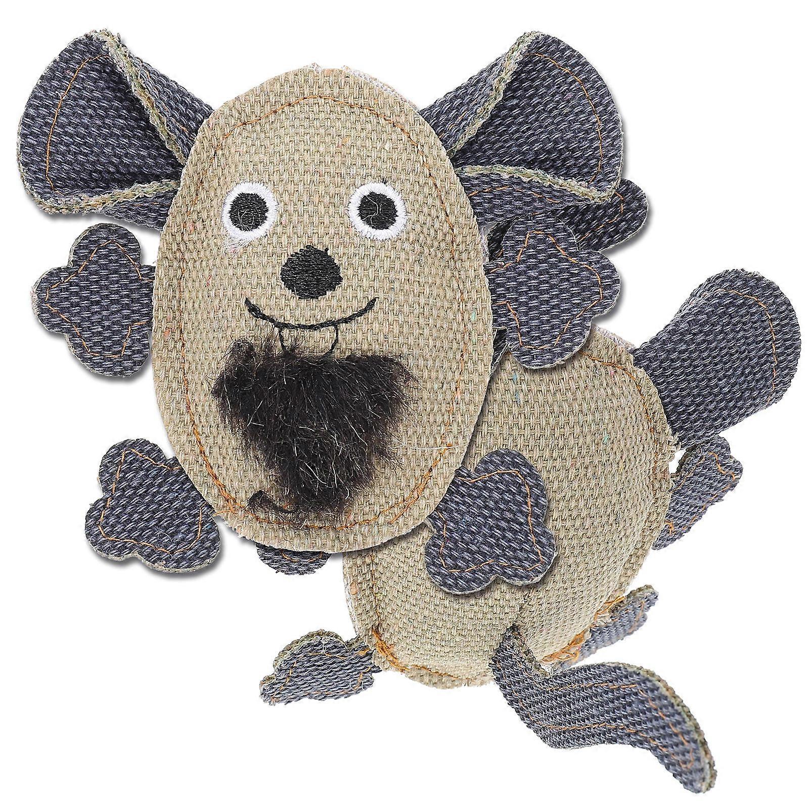 Interactive Cat Toy Mice Shape 2Pcs Grey Indoor Play Equipment For Cats Made Of Canvas And Catnip