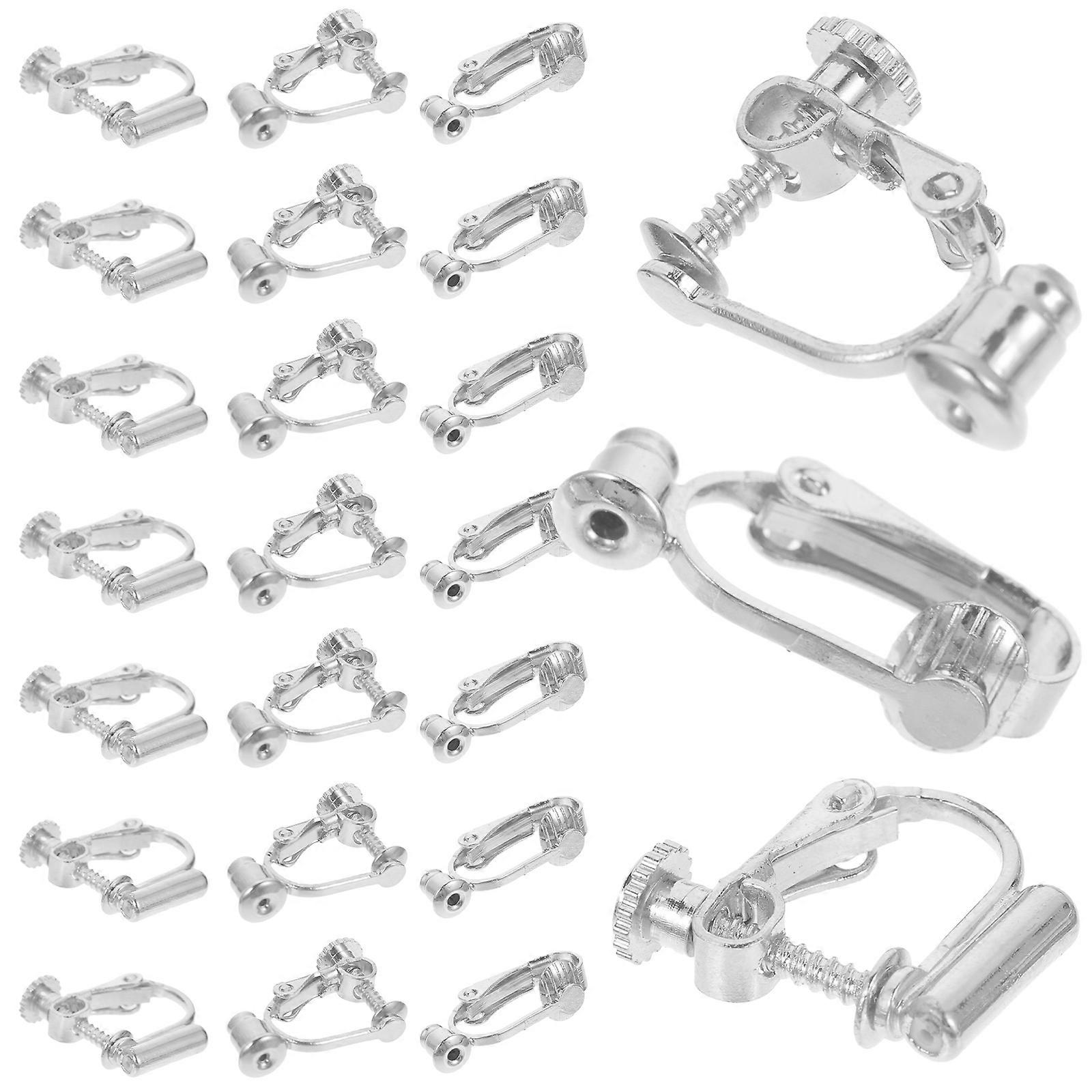 30pcs Clip On Earring Converters Screw Clips for Non Pierced Ears