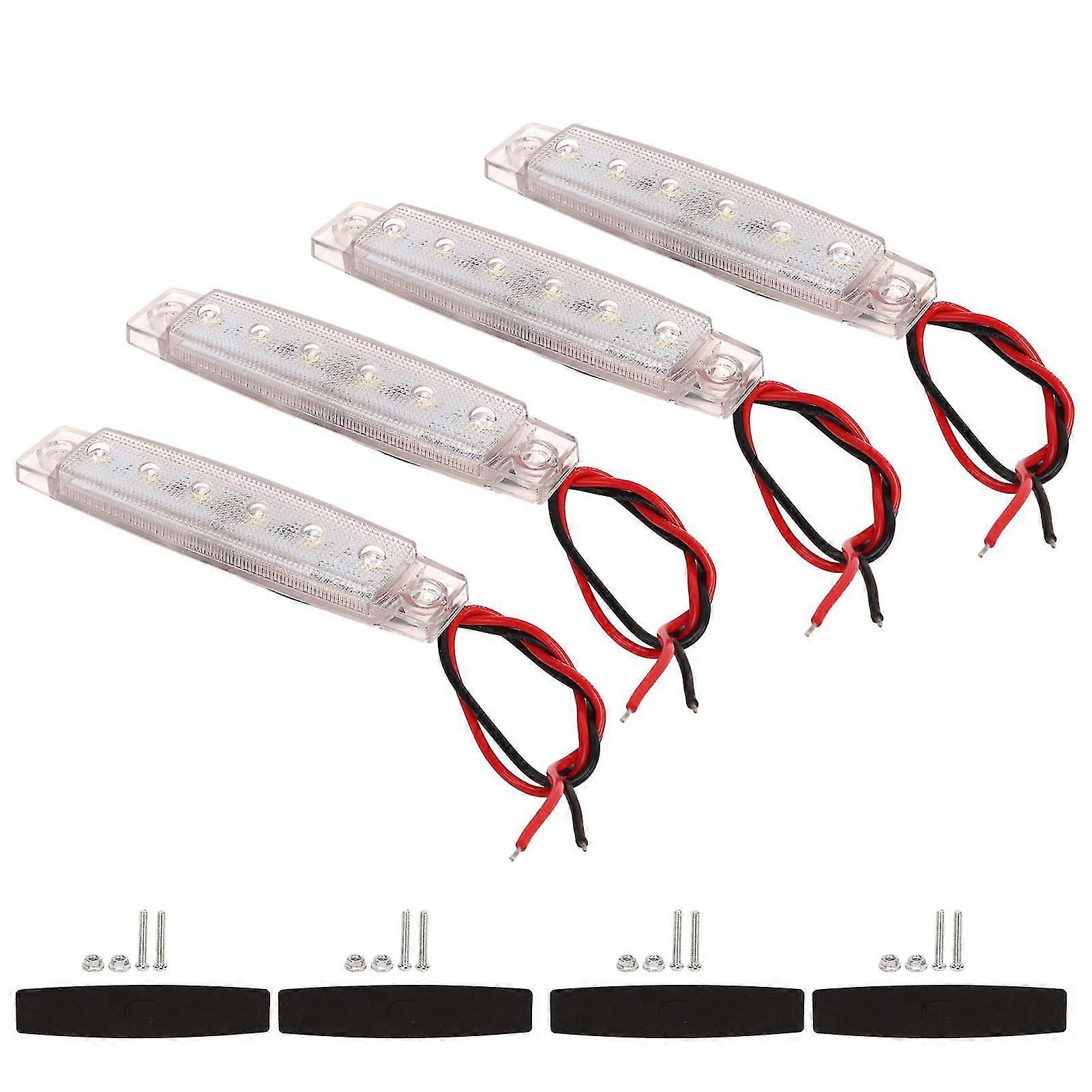 2025 4PCS Side Marker Light PC LED Bright Light Waterproof Rust Proof Side Lights for Ships Yachts