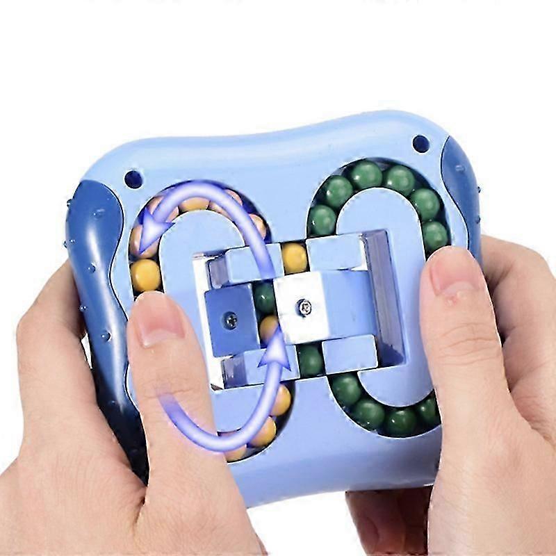 Decompression Rotating Magic Bean Toys Small Beads Fidget Spinner Magic Cube Toy(1 Pcs, Blue)
