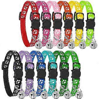 Reflective Cat Collars With Bells, Safe Quick Release Cat Collar, Adjustable To Fit All Household Cats