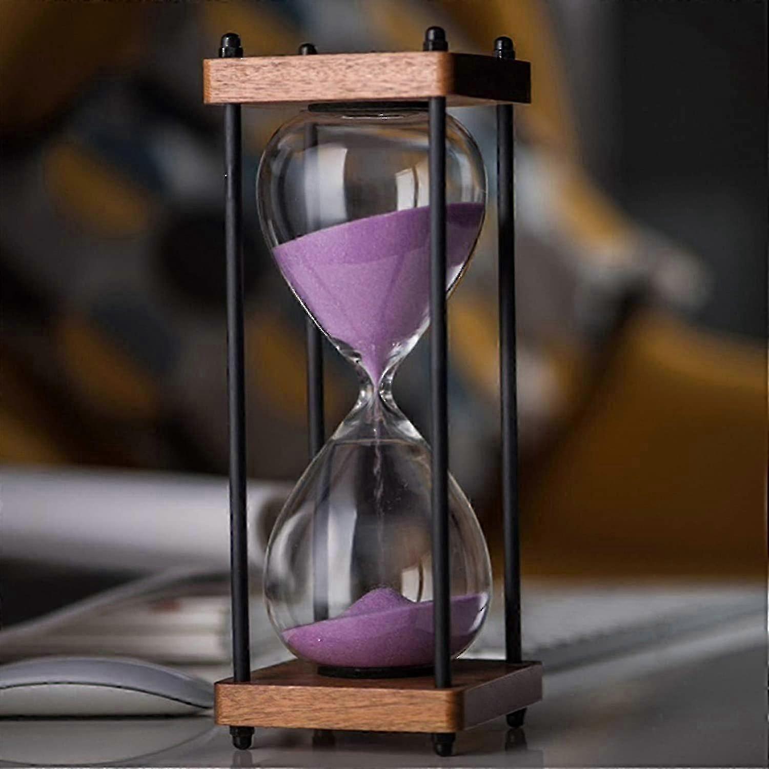 30 Minutes Wooden Large Hourglass Timer,black Sandglass Decoration