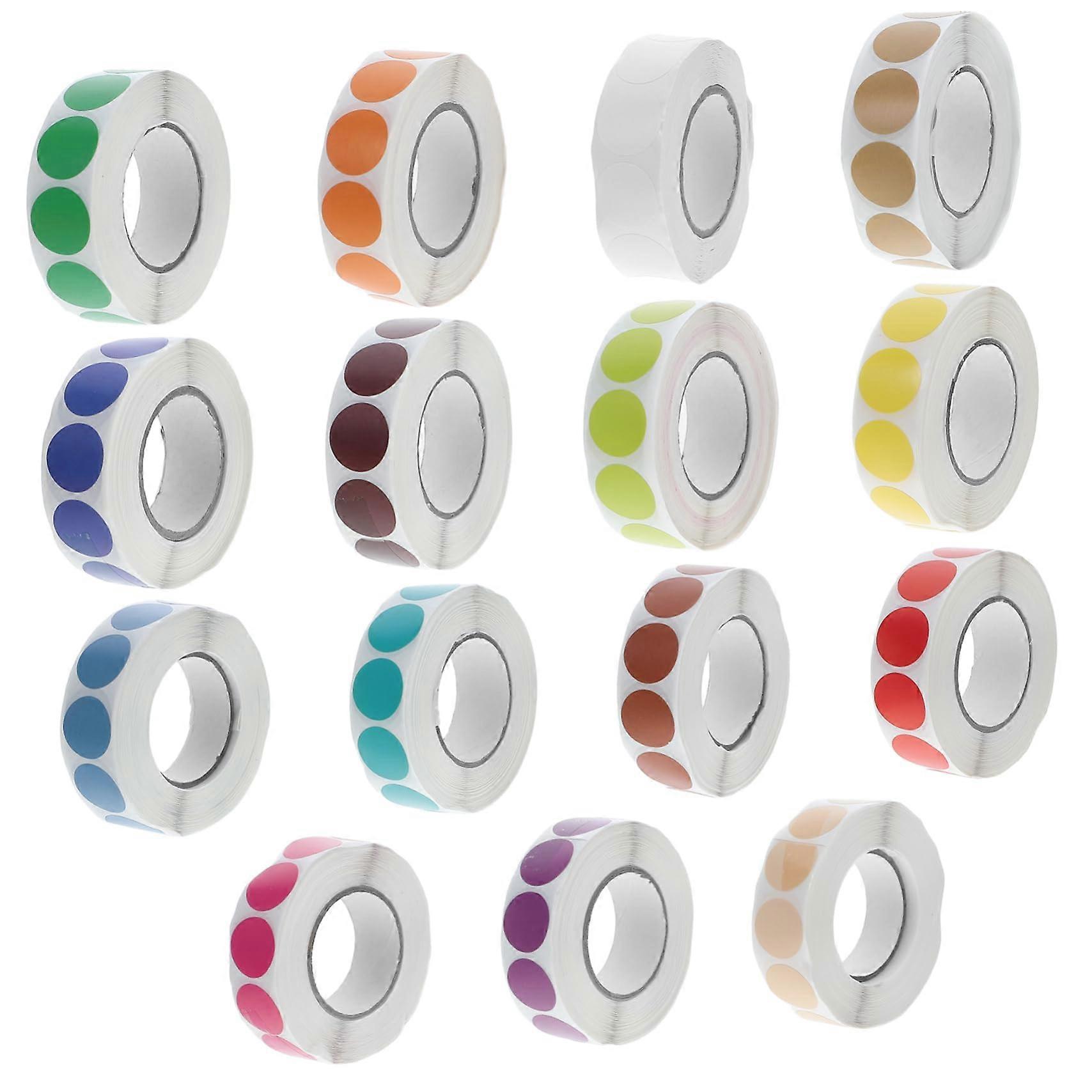 Selfadhesive dot stickers, 15 pieces, coding labels, circle labels, pantry