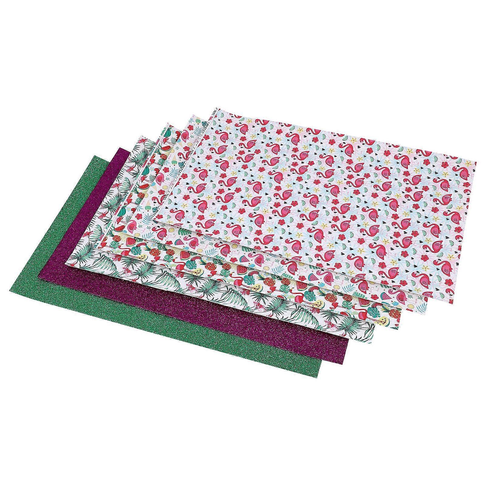 Assorted Color Faux Sheet for Jewelry Making 6Pcs Pack