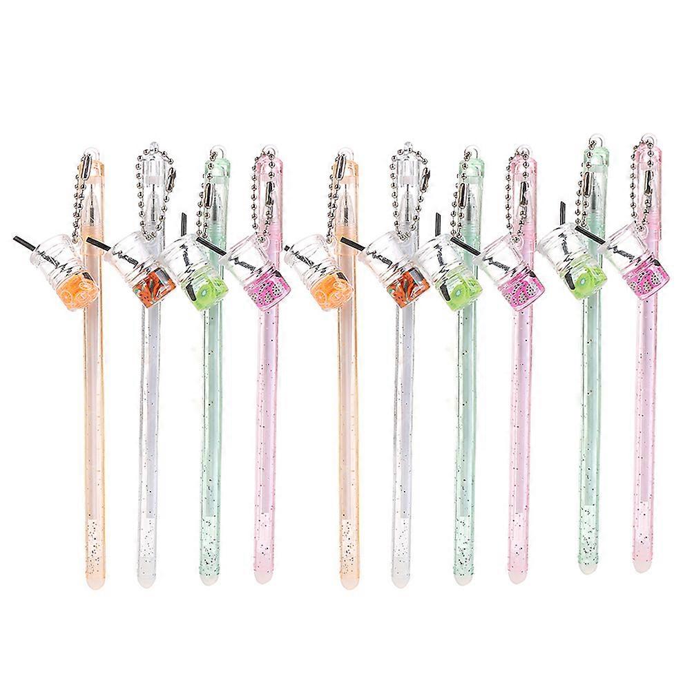 Creative Cup Shape Gel Pens 10 Pcs For Students Writing Designed For Daily Notes And Greeting Cards Making