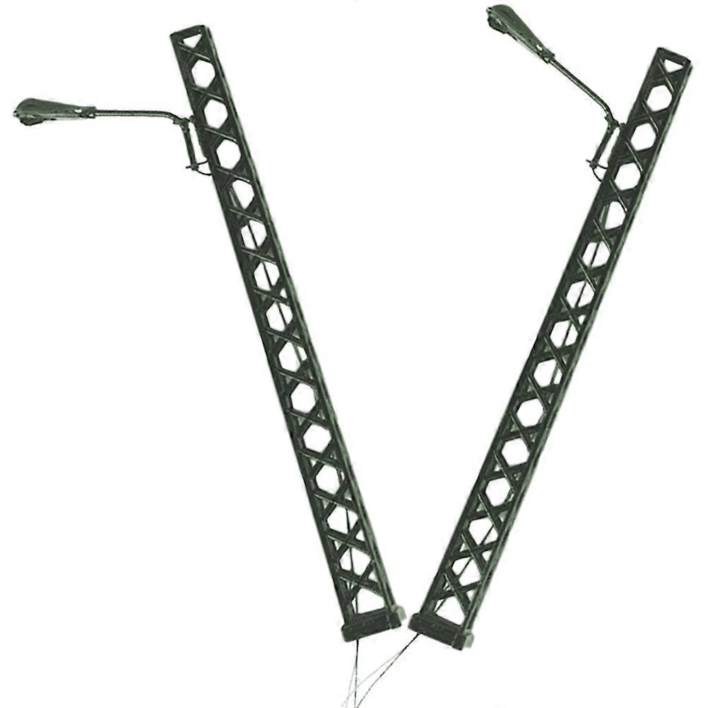Railroad Light Model for Decoration with Stainless Steel and ABS Compact Size Easy to Install Green 2 Pieces