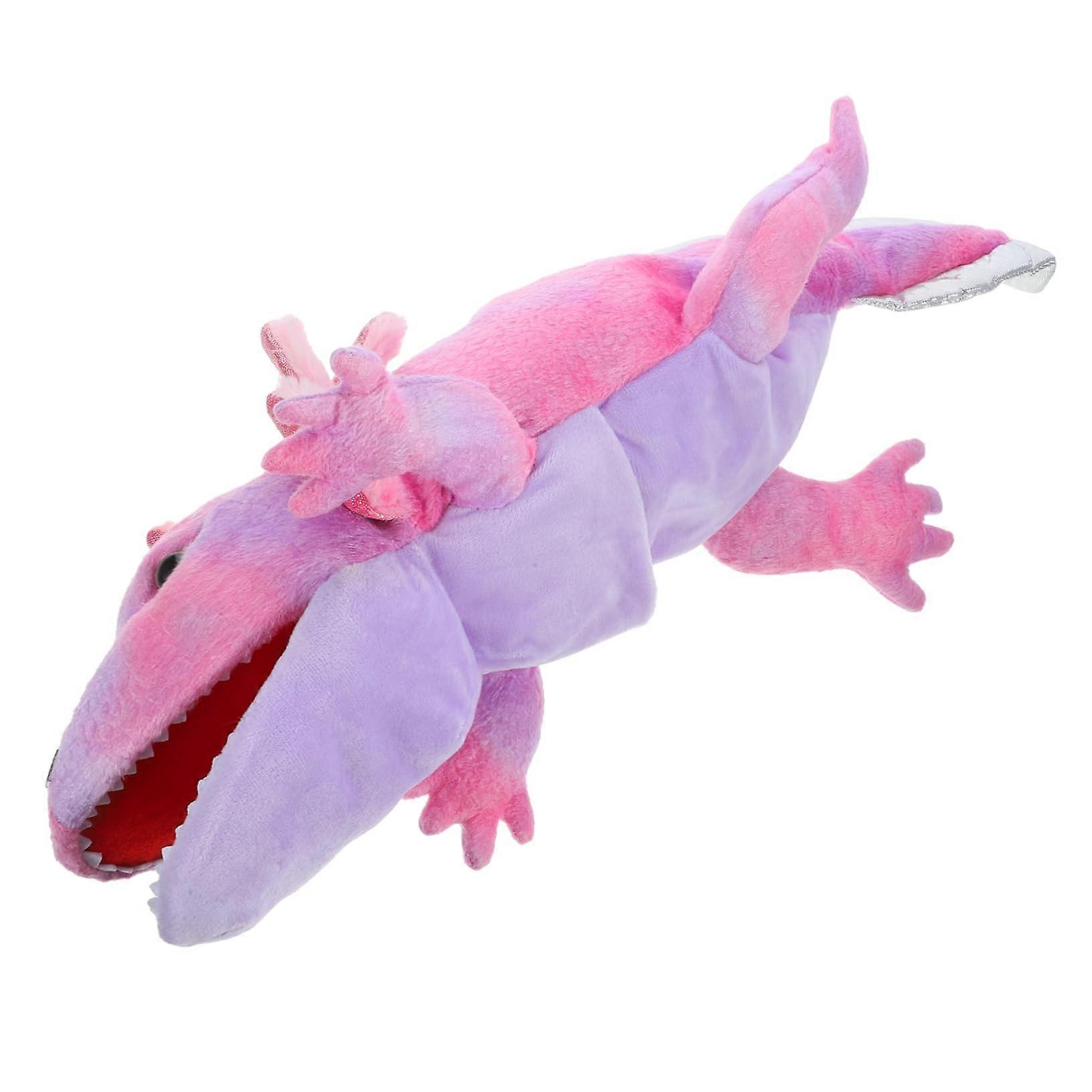 Soft Salamander Hand Puppet Plush Toy for Imaginative Play, Promotes Hand-Eye Coordination, Easy to Use, Safe Material